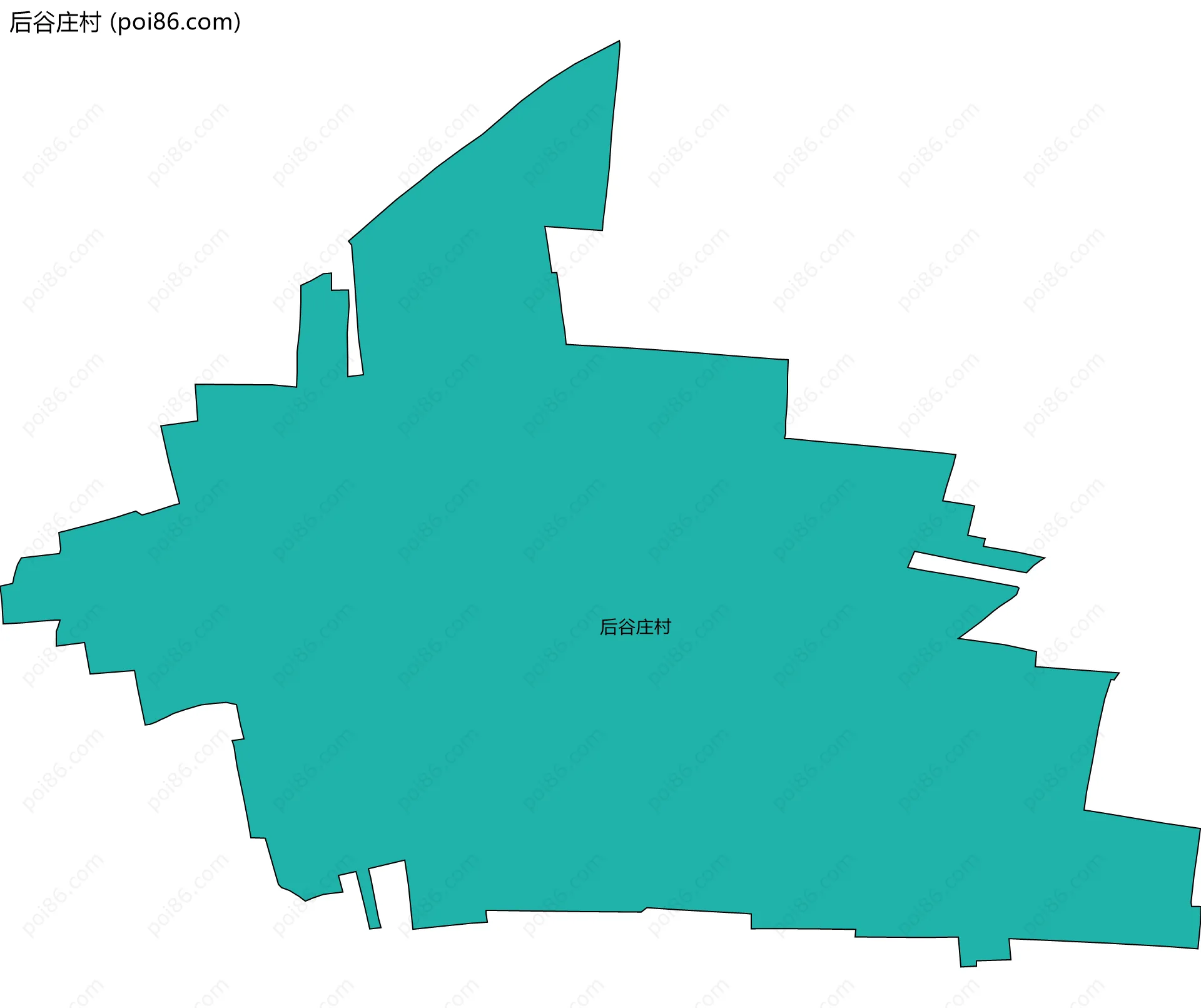 后谷庄村边界地图