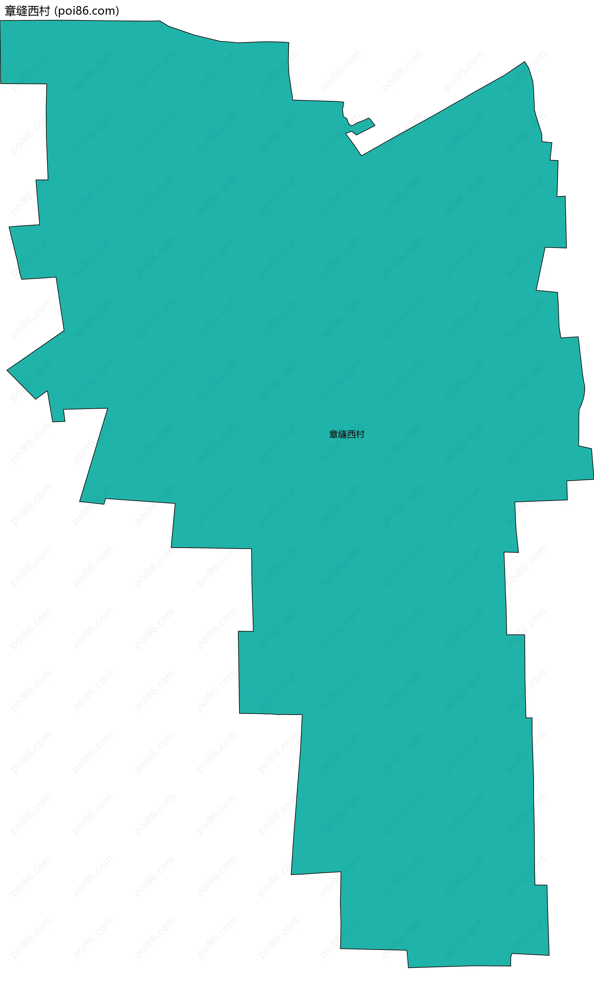 章缝西村边界地图