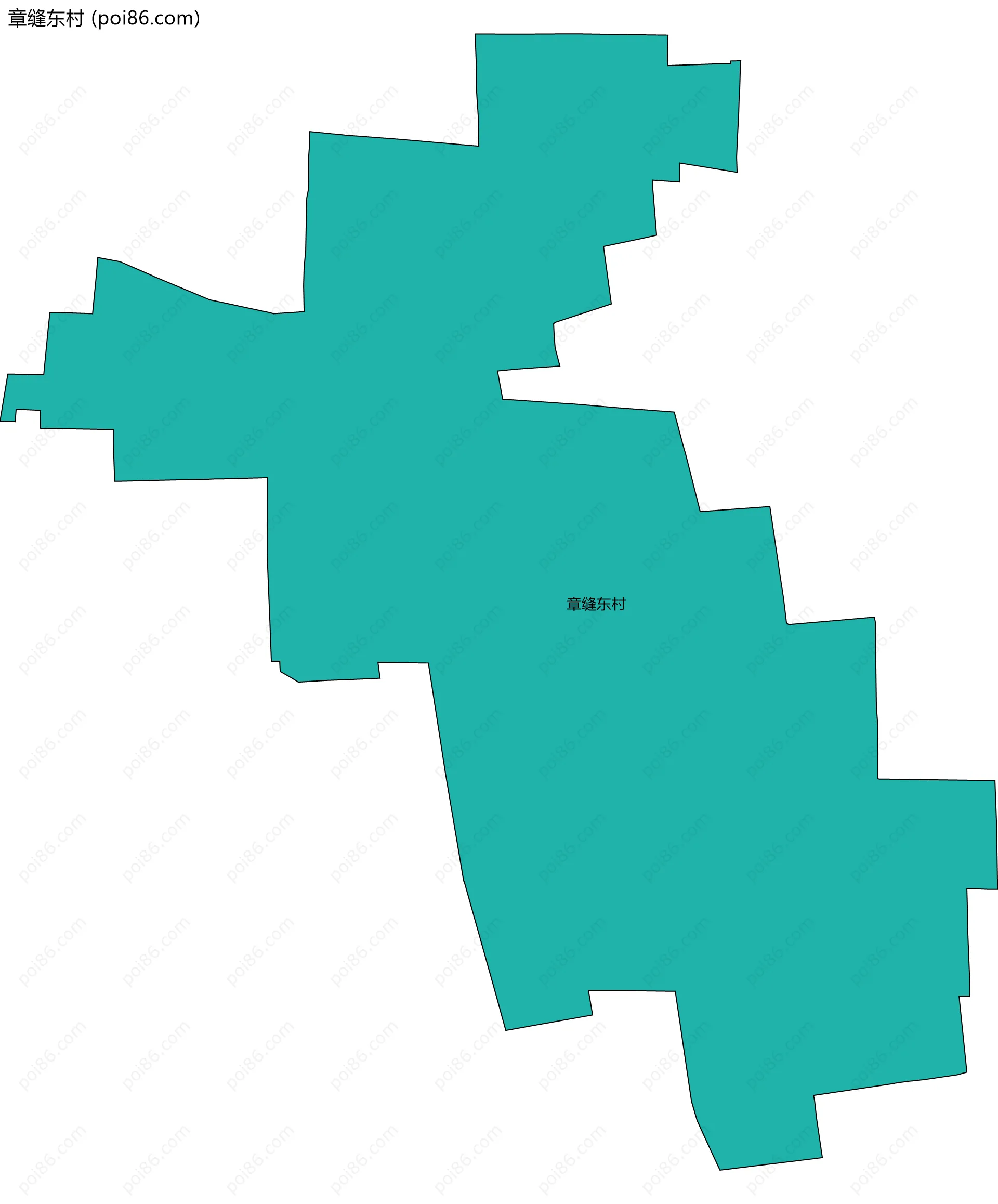 章缝东村边界地图
