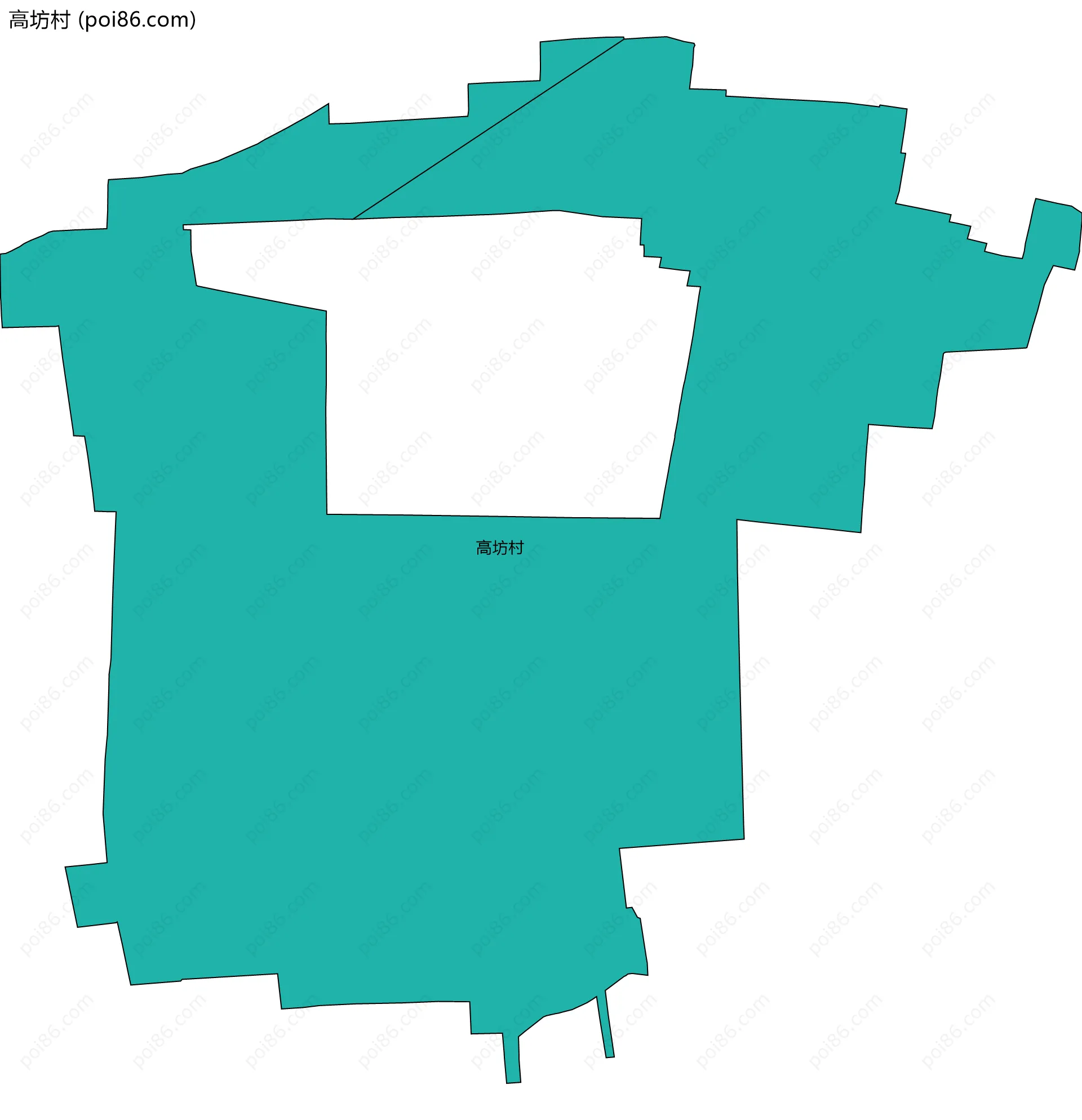 高坊村边界地图