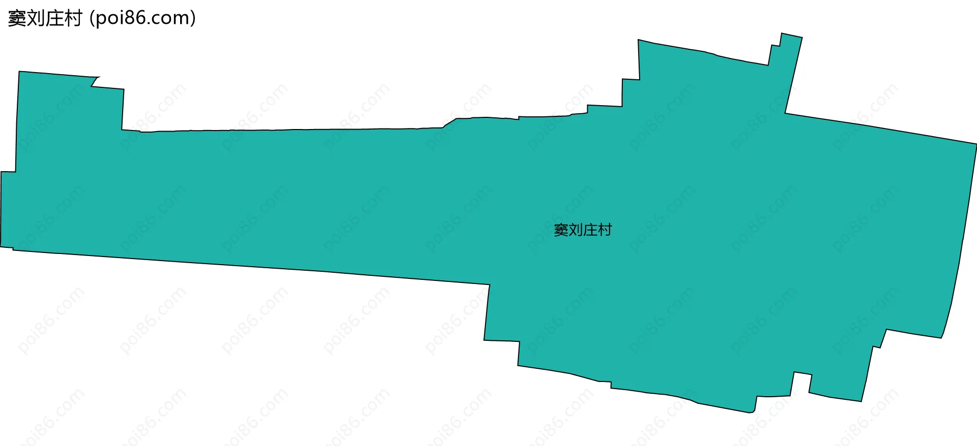 窦刘庄村边界地图