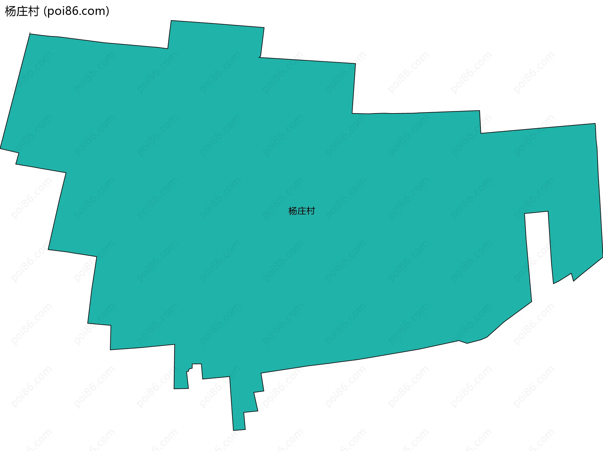 杨庄村边界地图