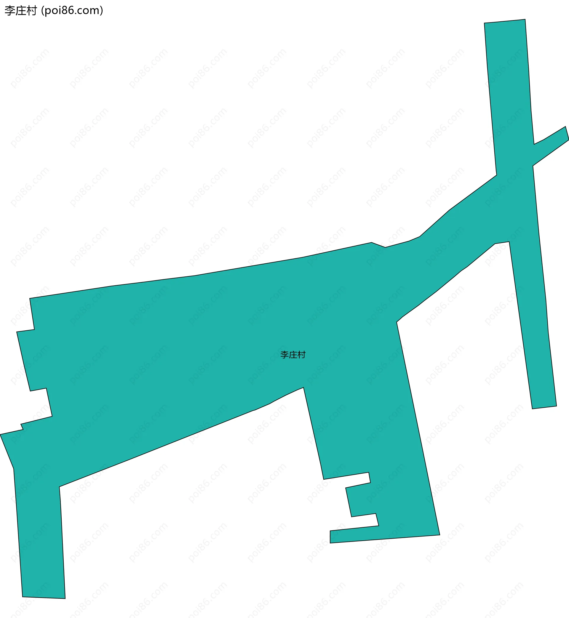 李庄村边界地图