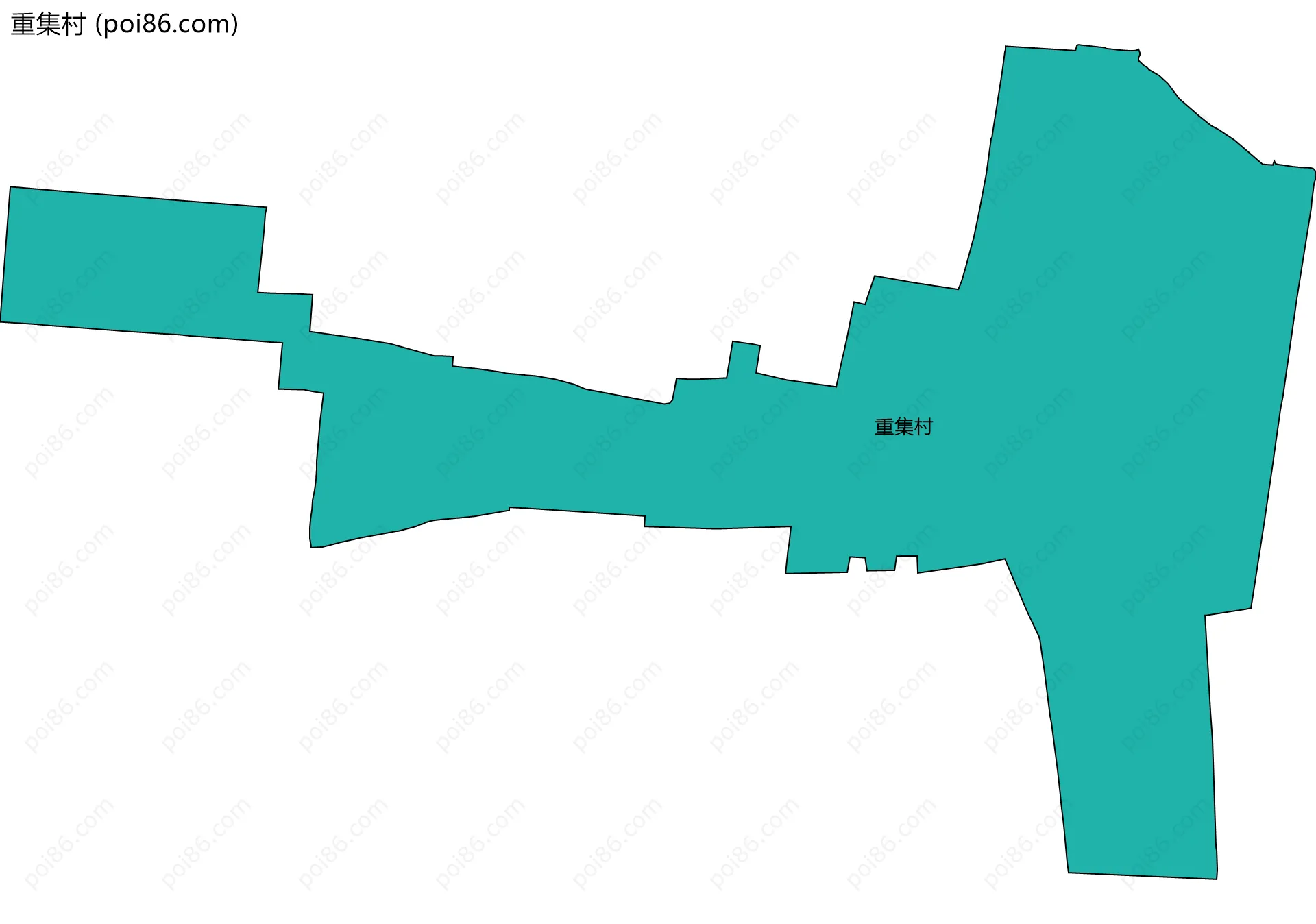 重集村边界地图
