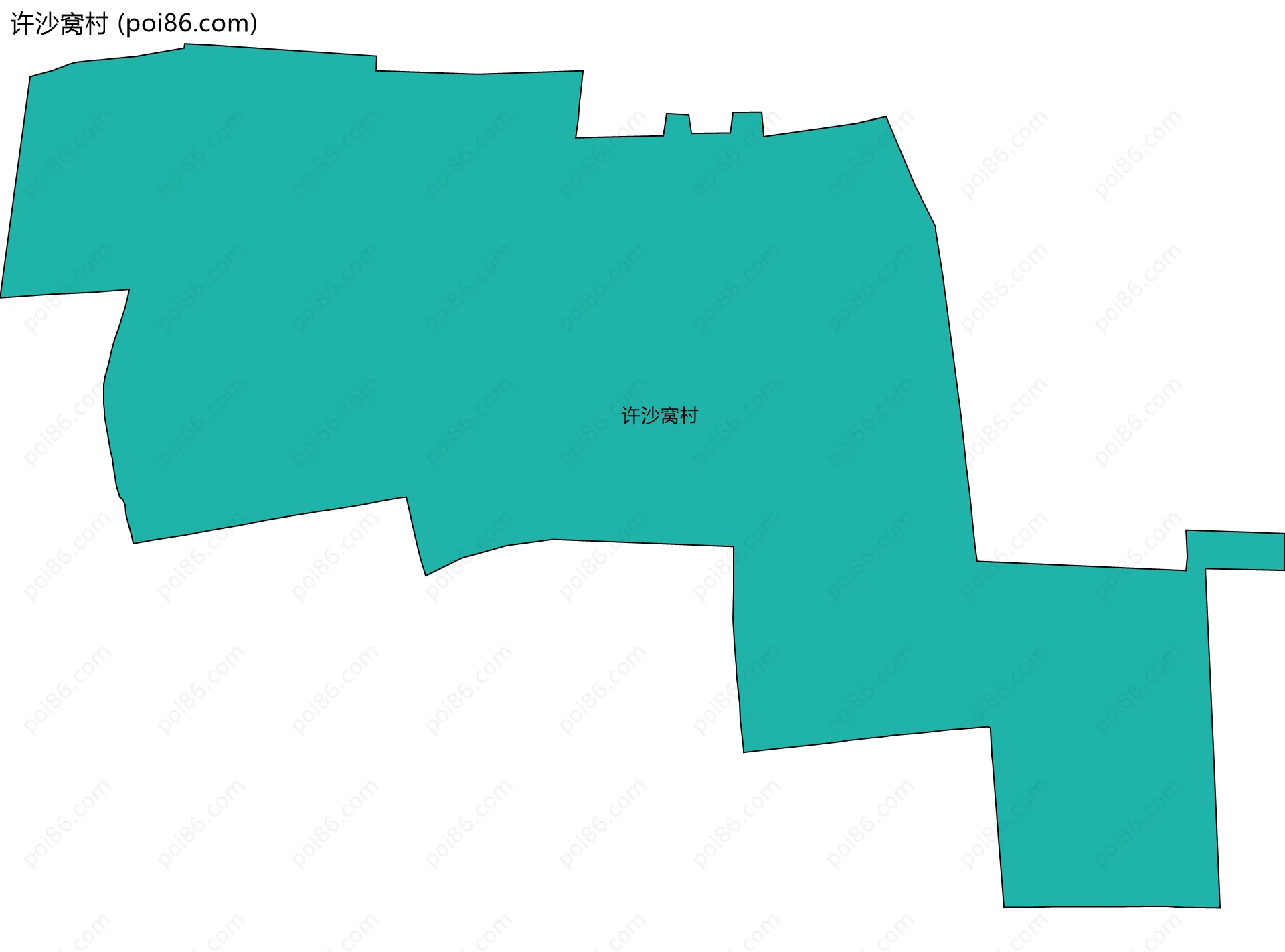 许沙窝村边界地图