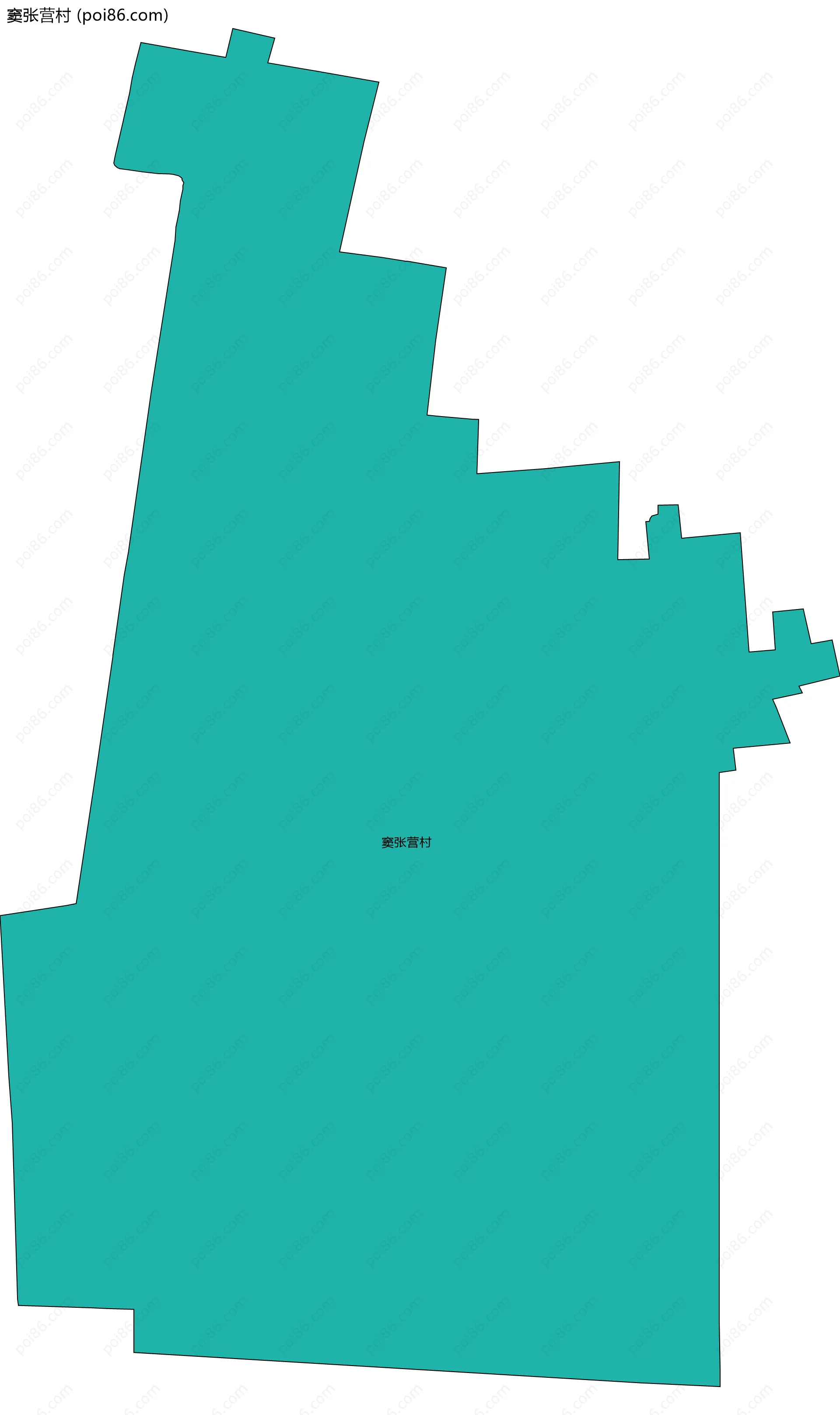 窦张营村边界地图