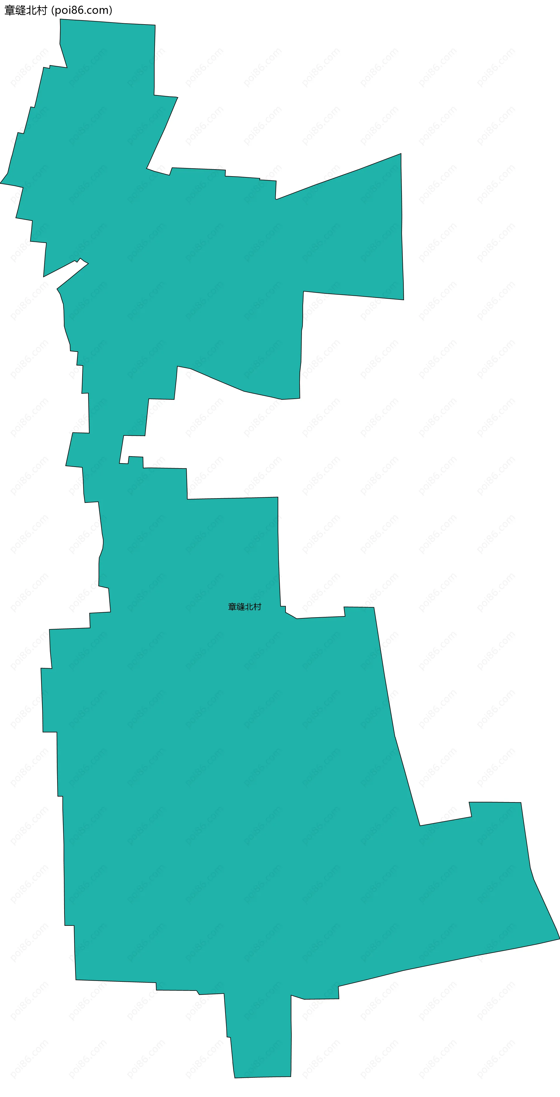 章缝北村边界地图