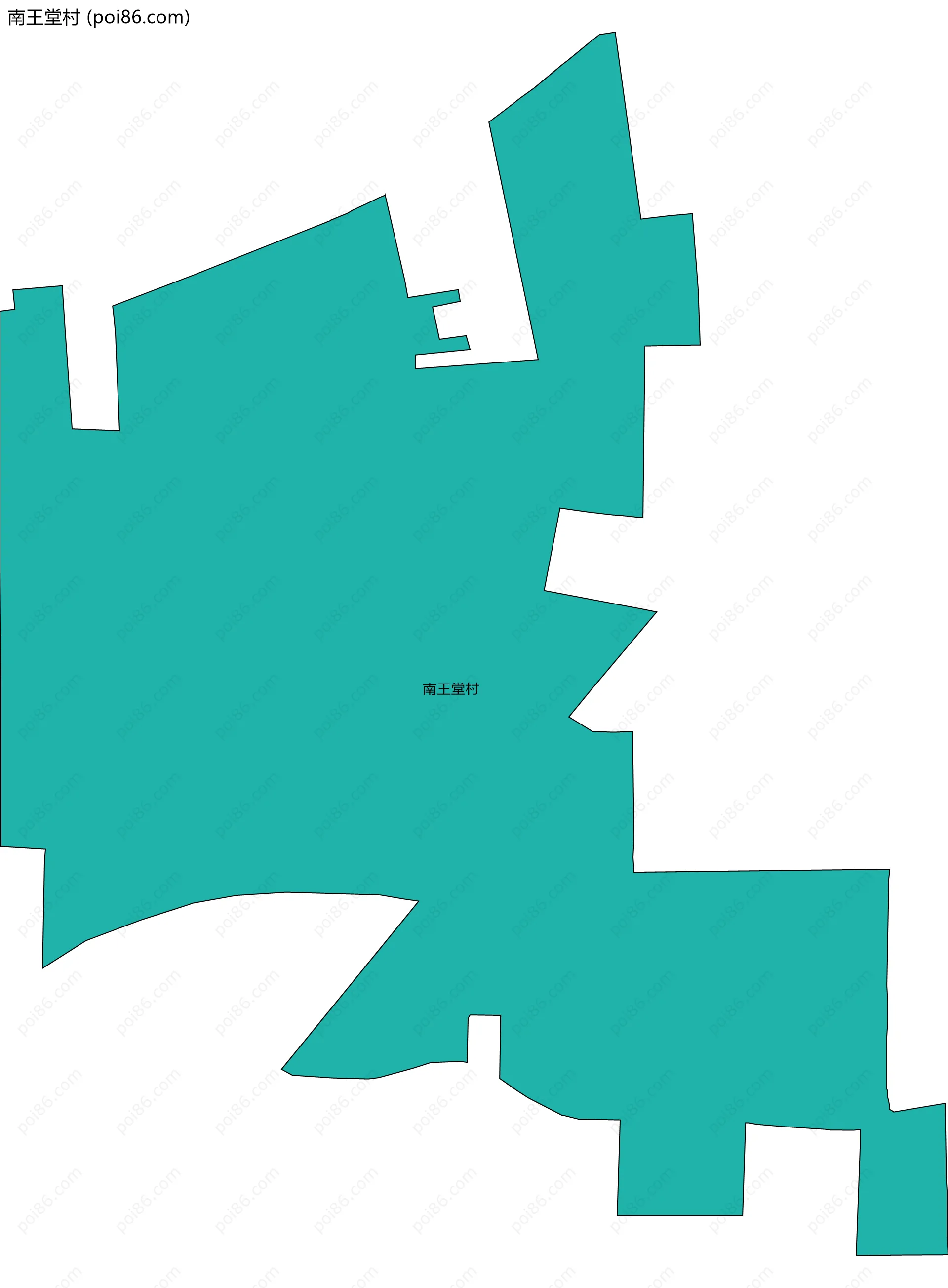 南王堂村边界地图