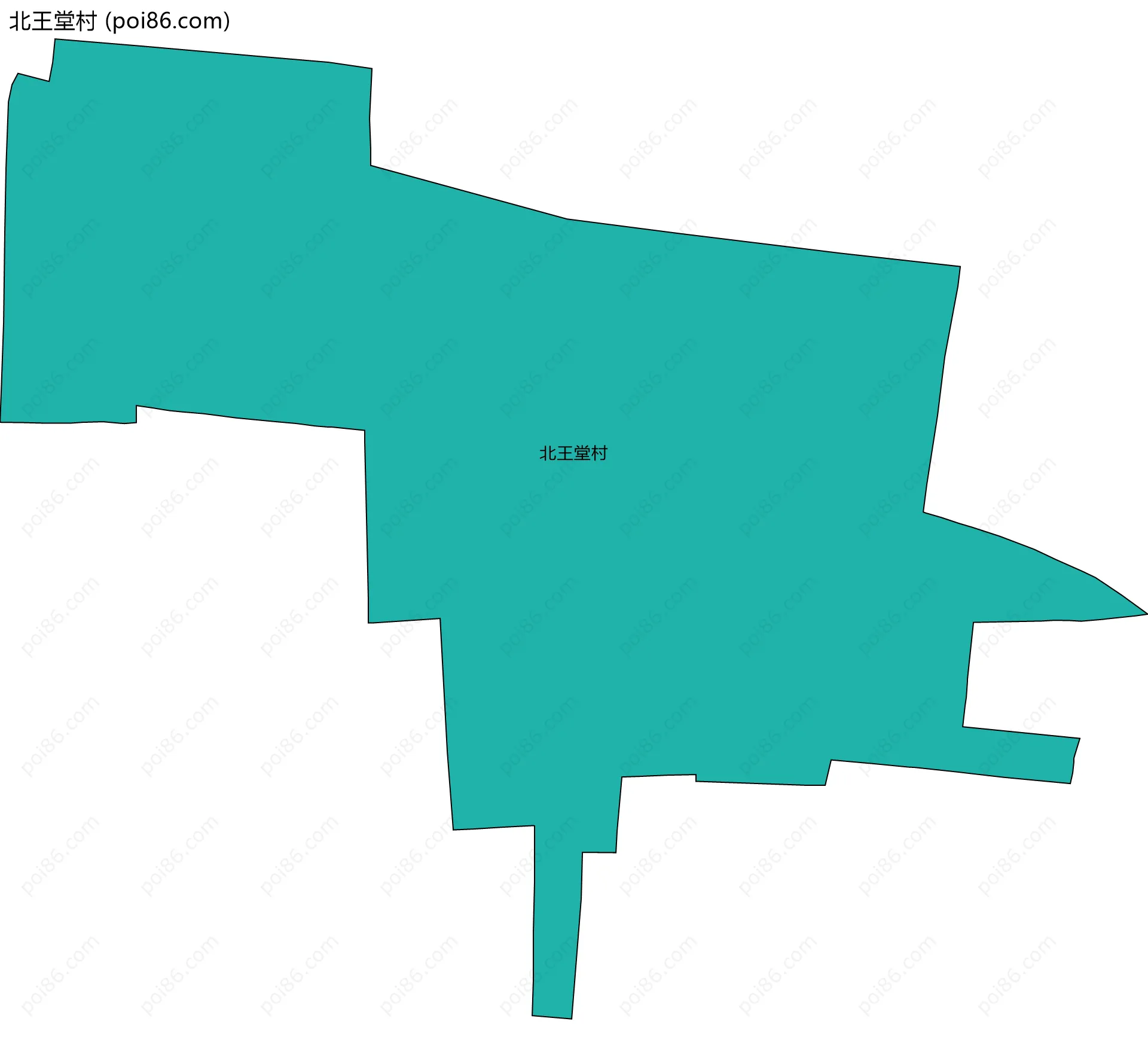 北王堂村边界地图