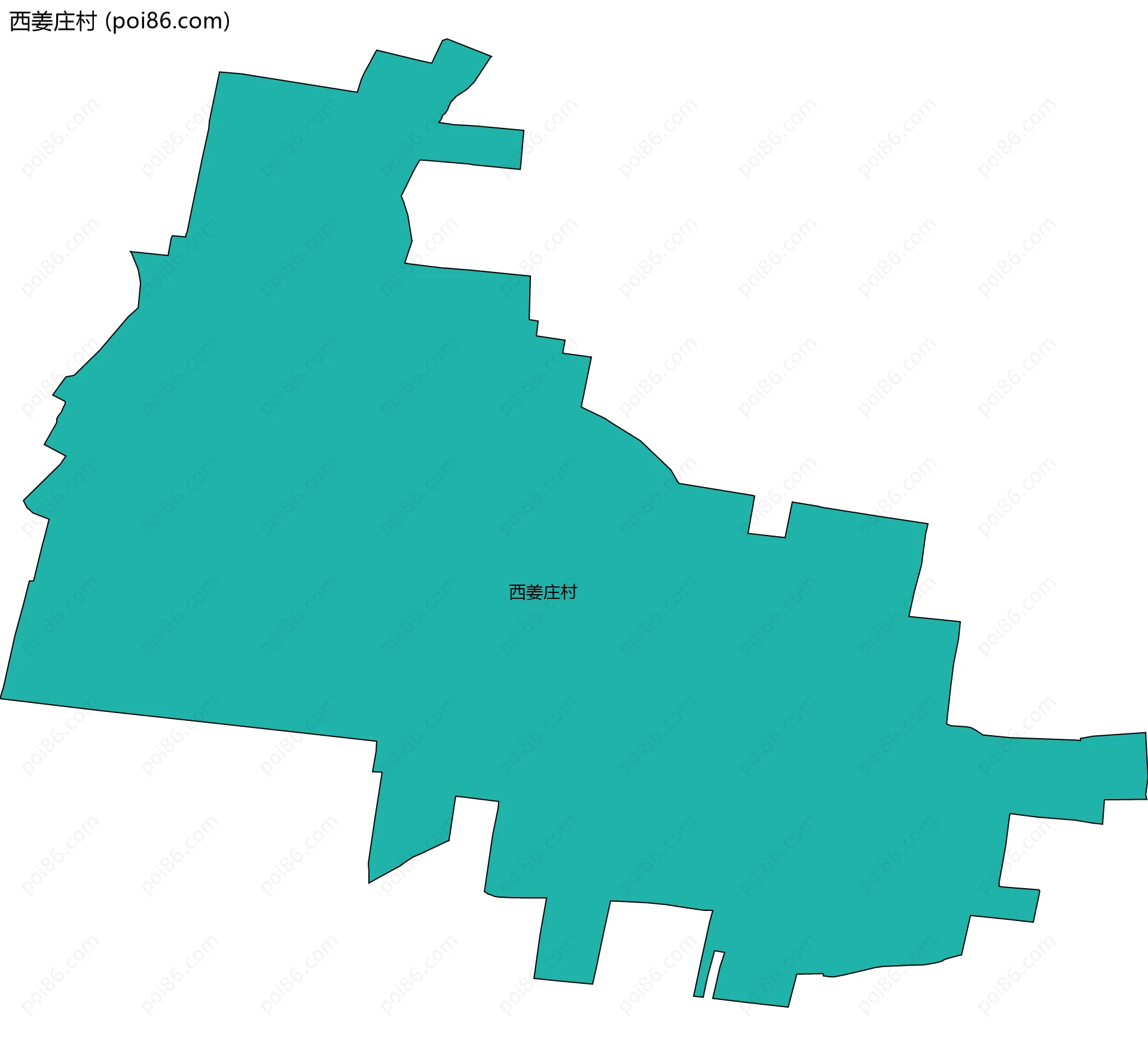 西姜庄村边界地图