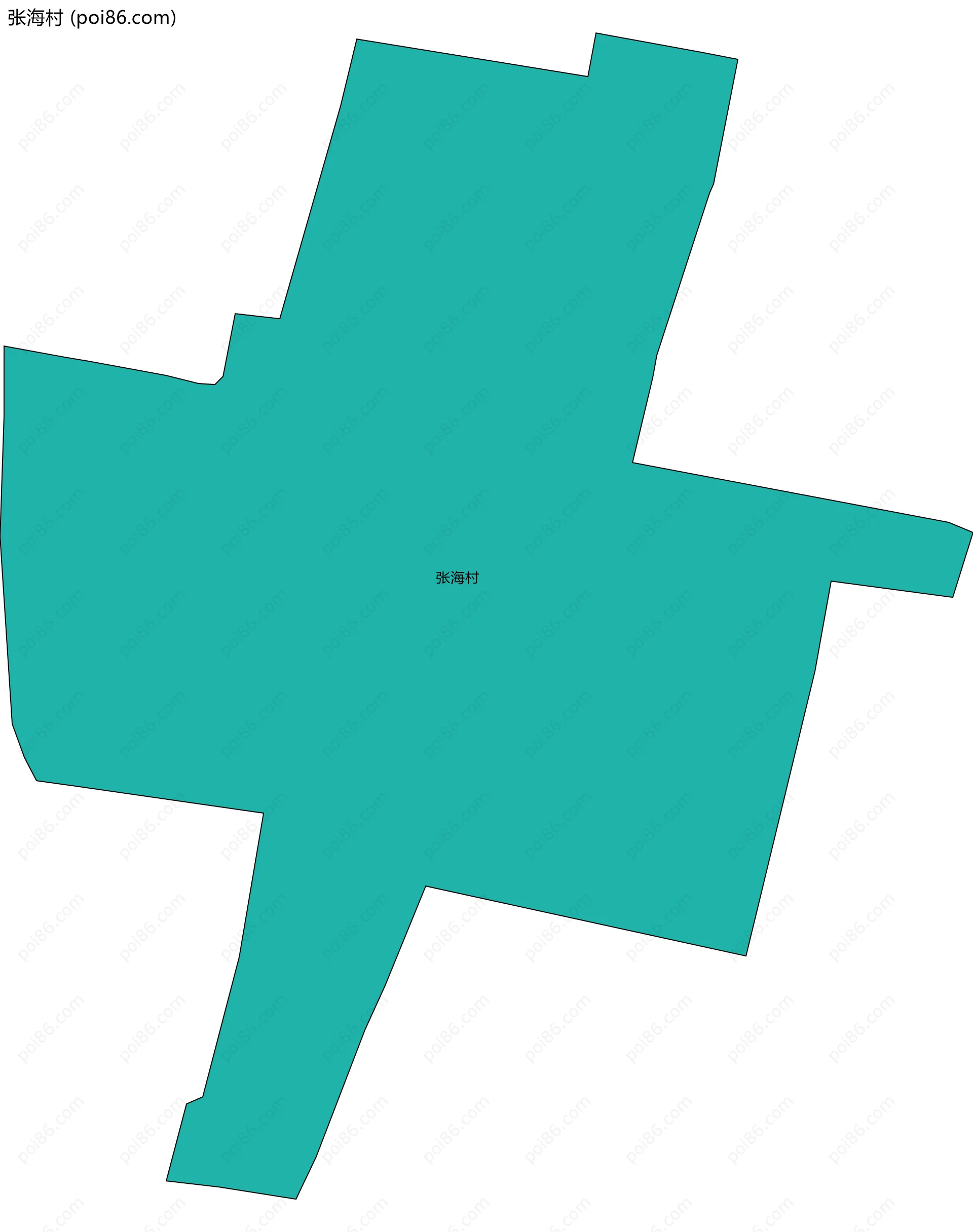 张海村边界地图