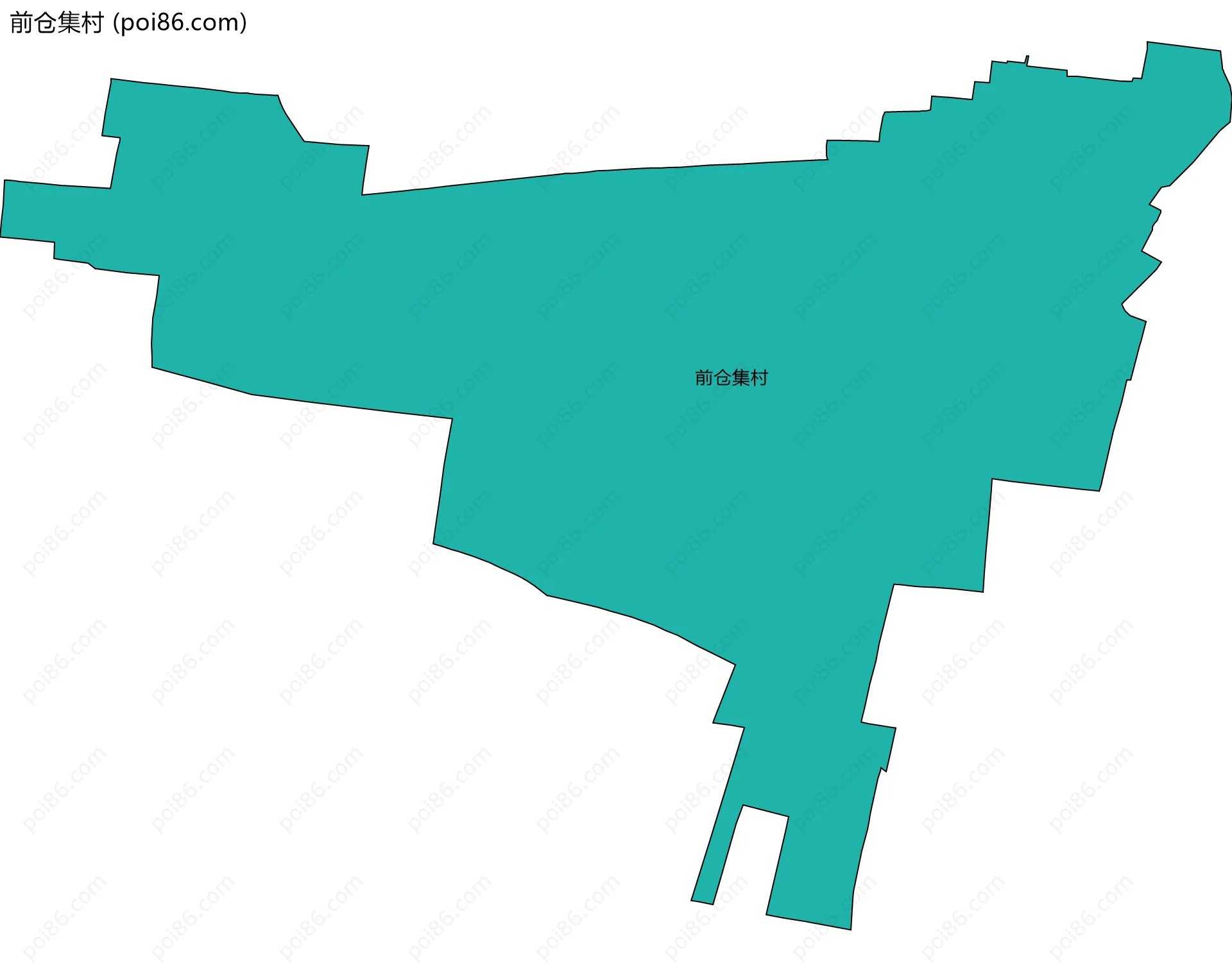 前仓集村边界地图