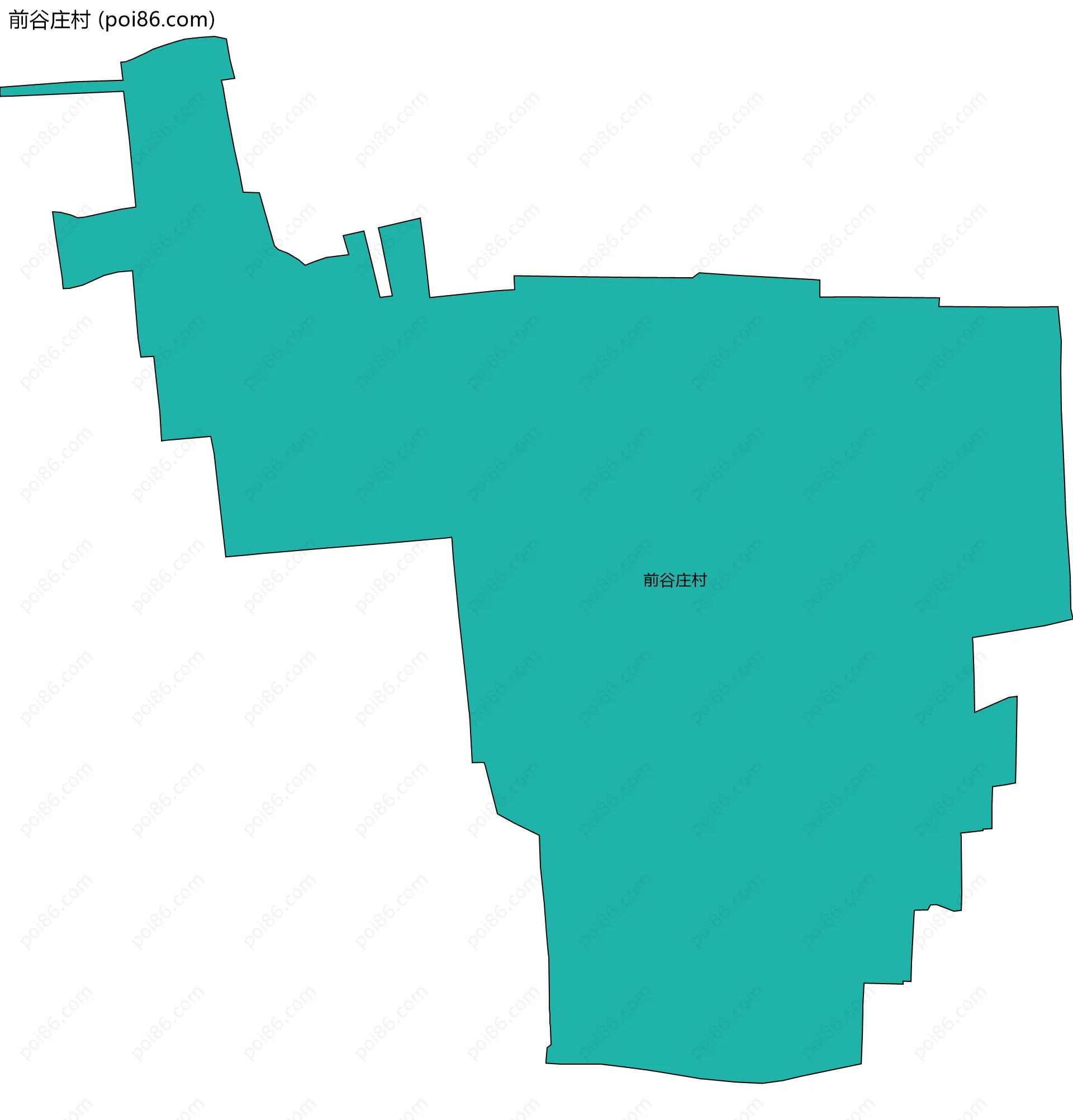 前谷庄村边界地图