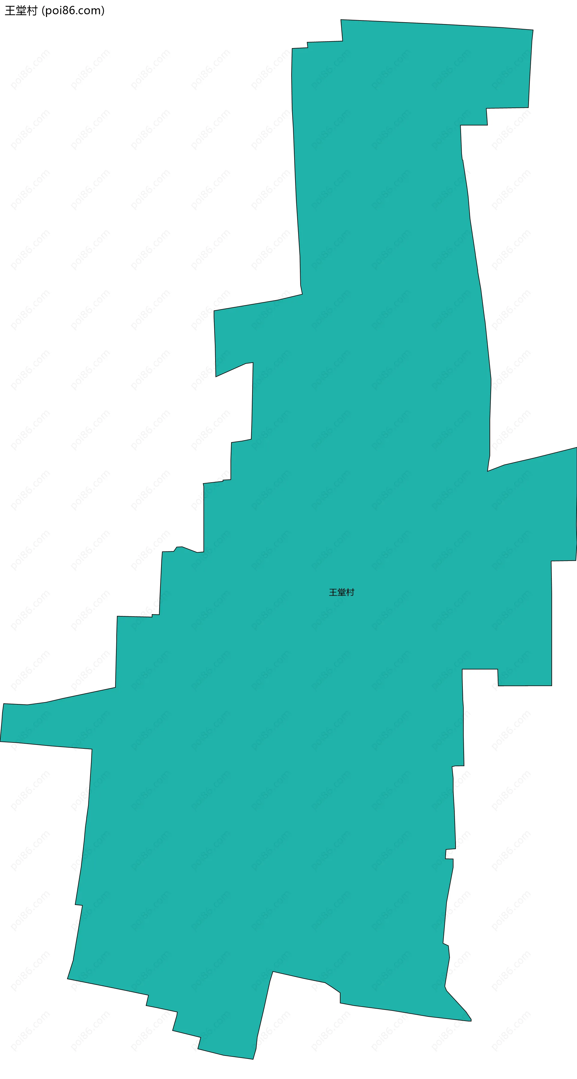 王堂村边界地图