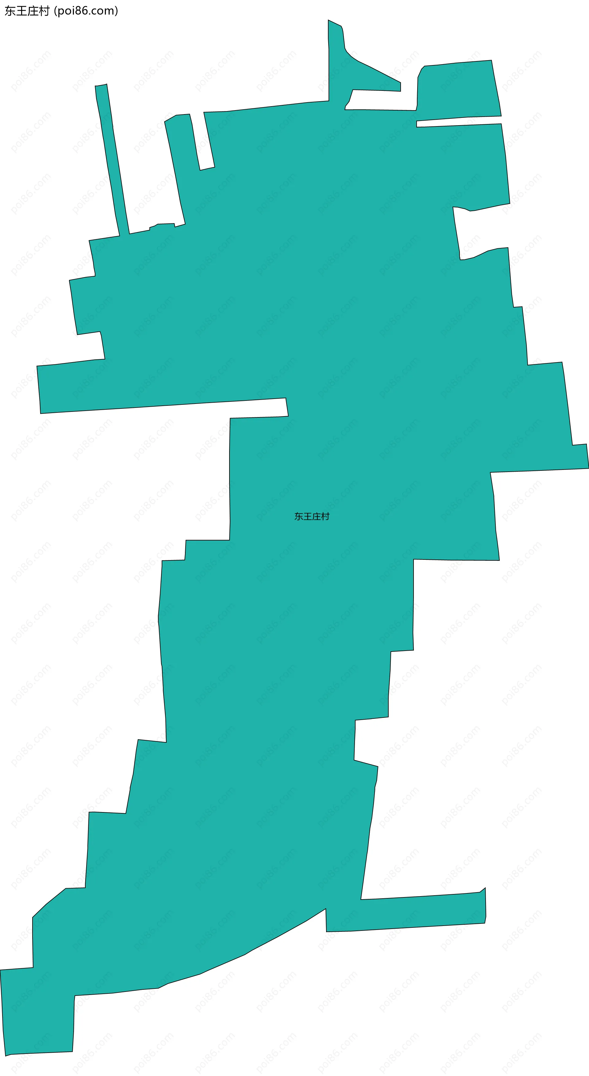 东王庄村边界地图