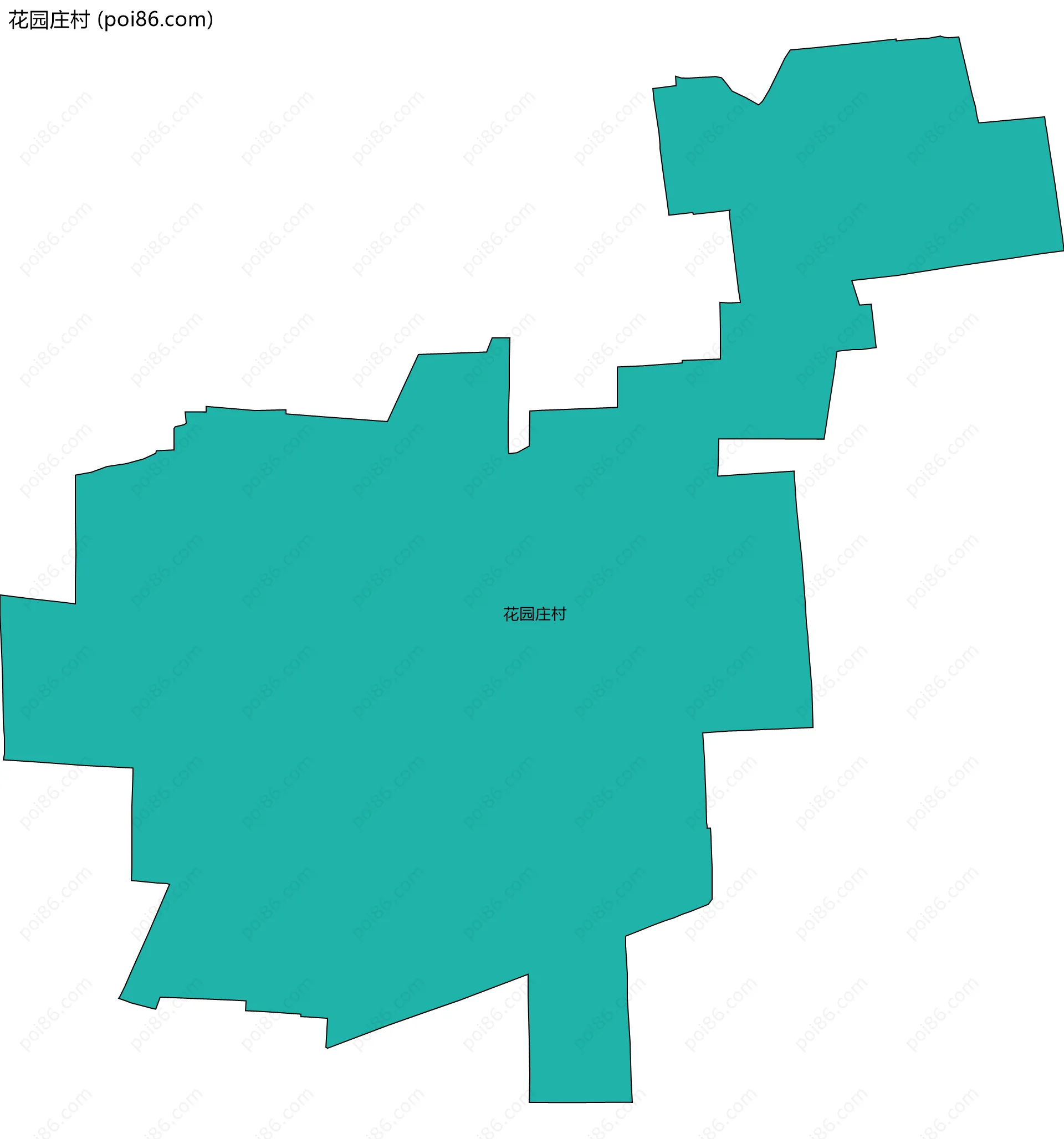 花园庄村边界地图