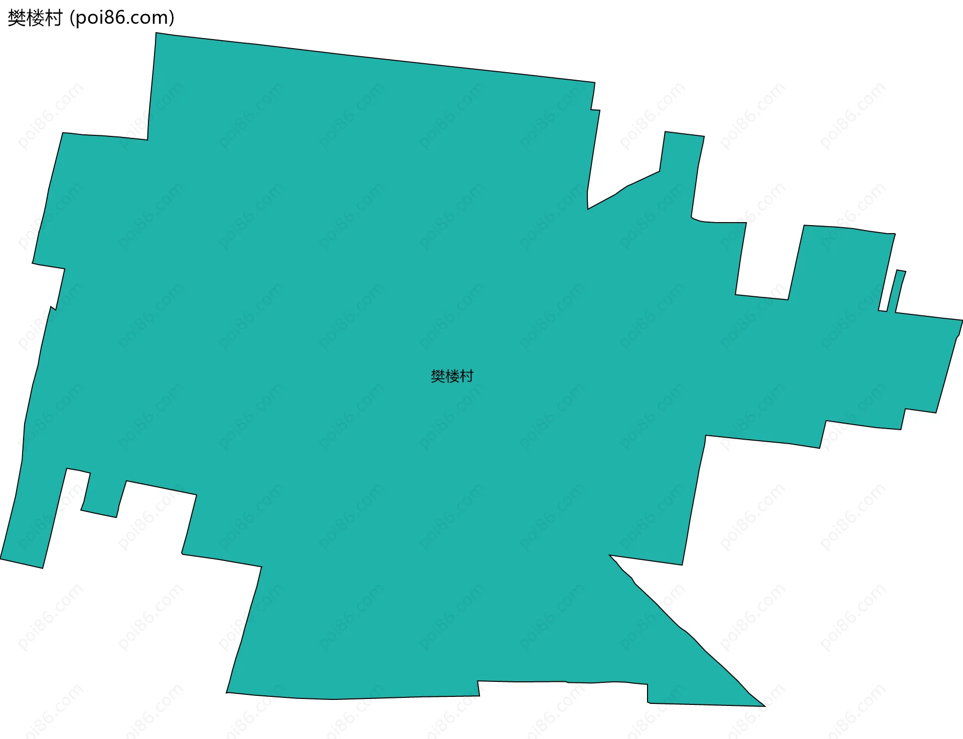 樊楼村边界地图