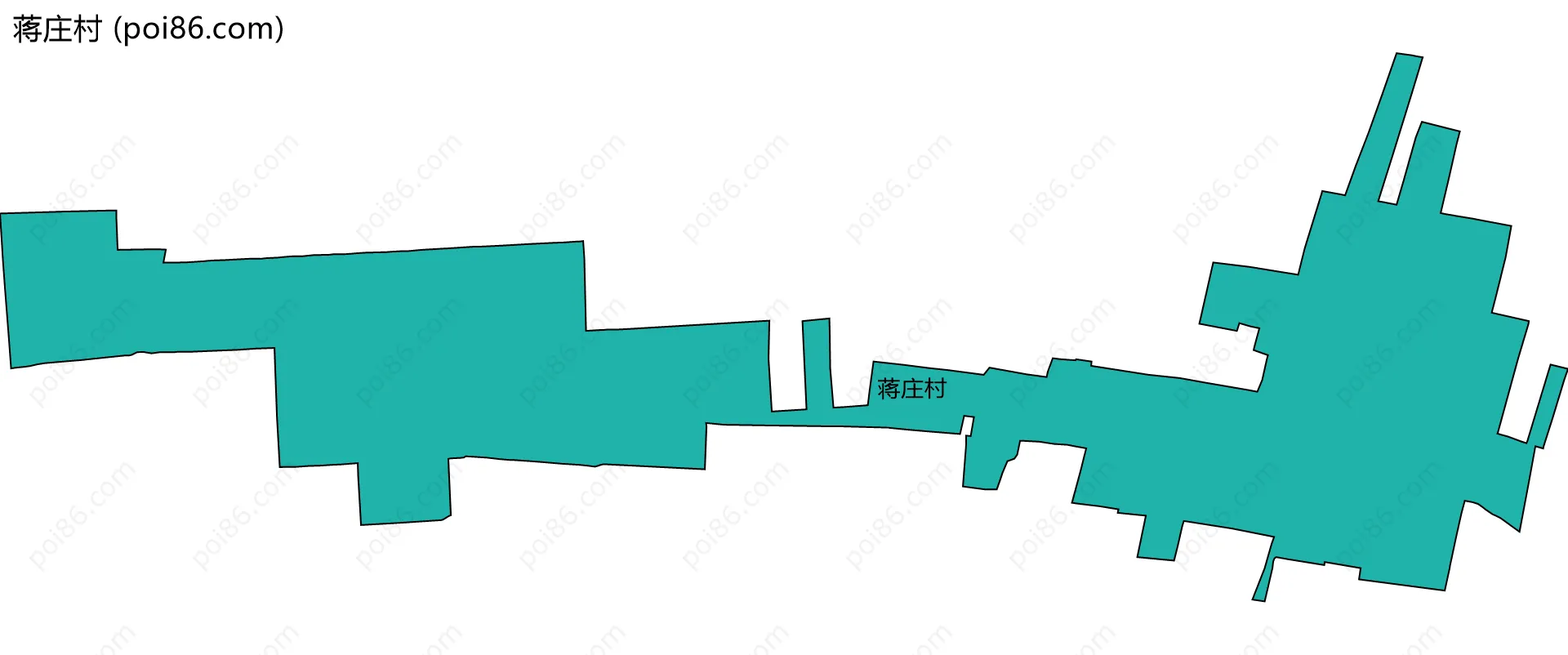 蒋庄村边界地图