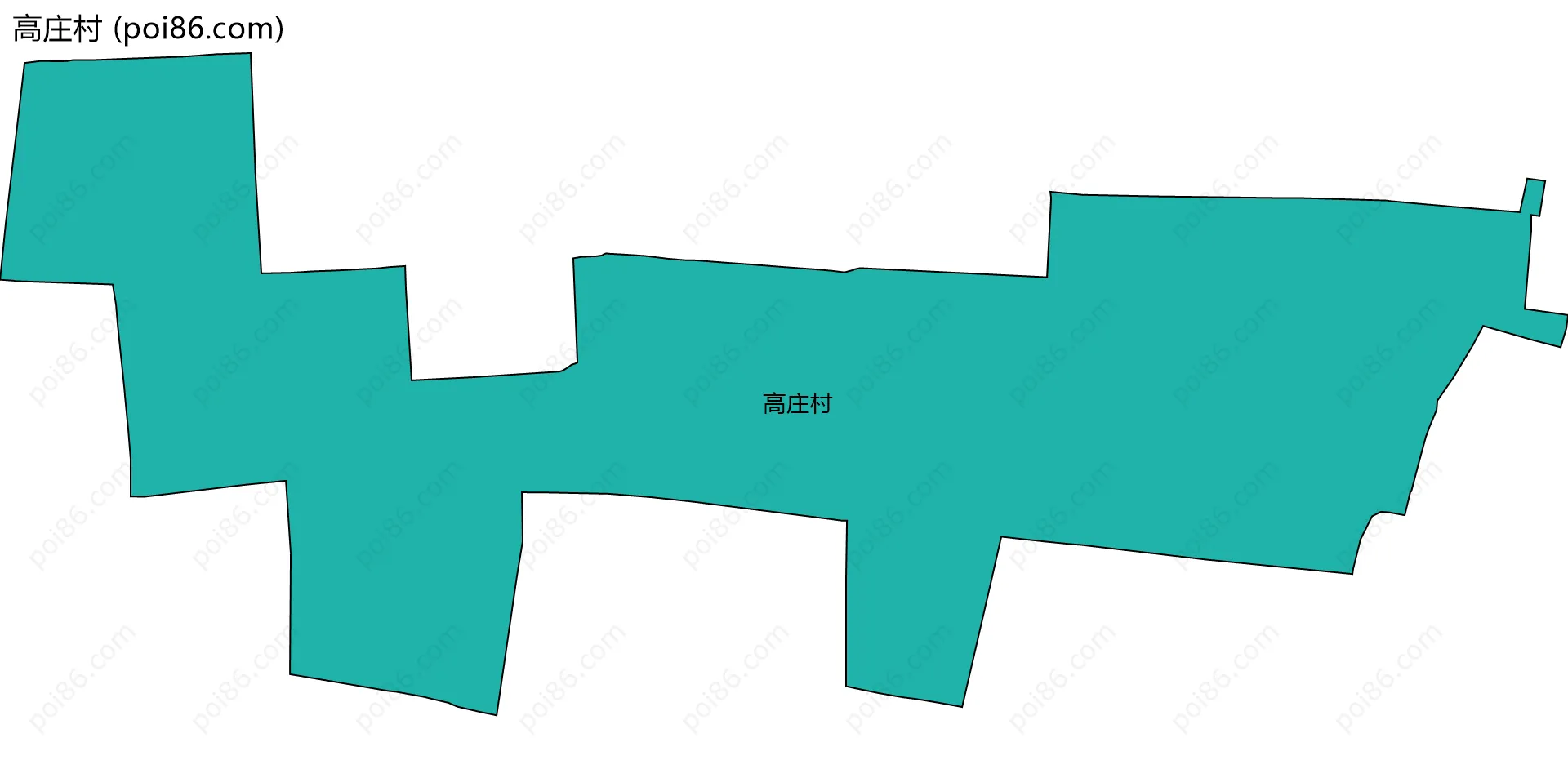 高庄村边界地图