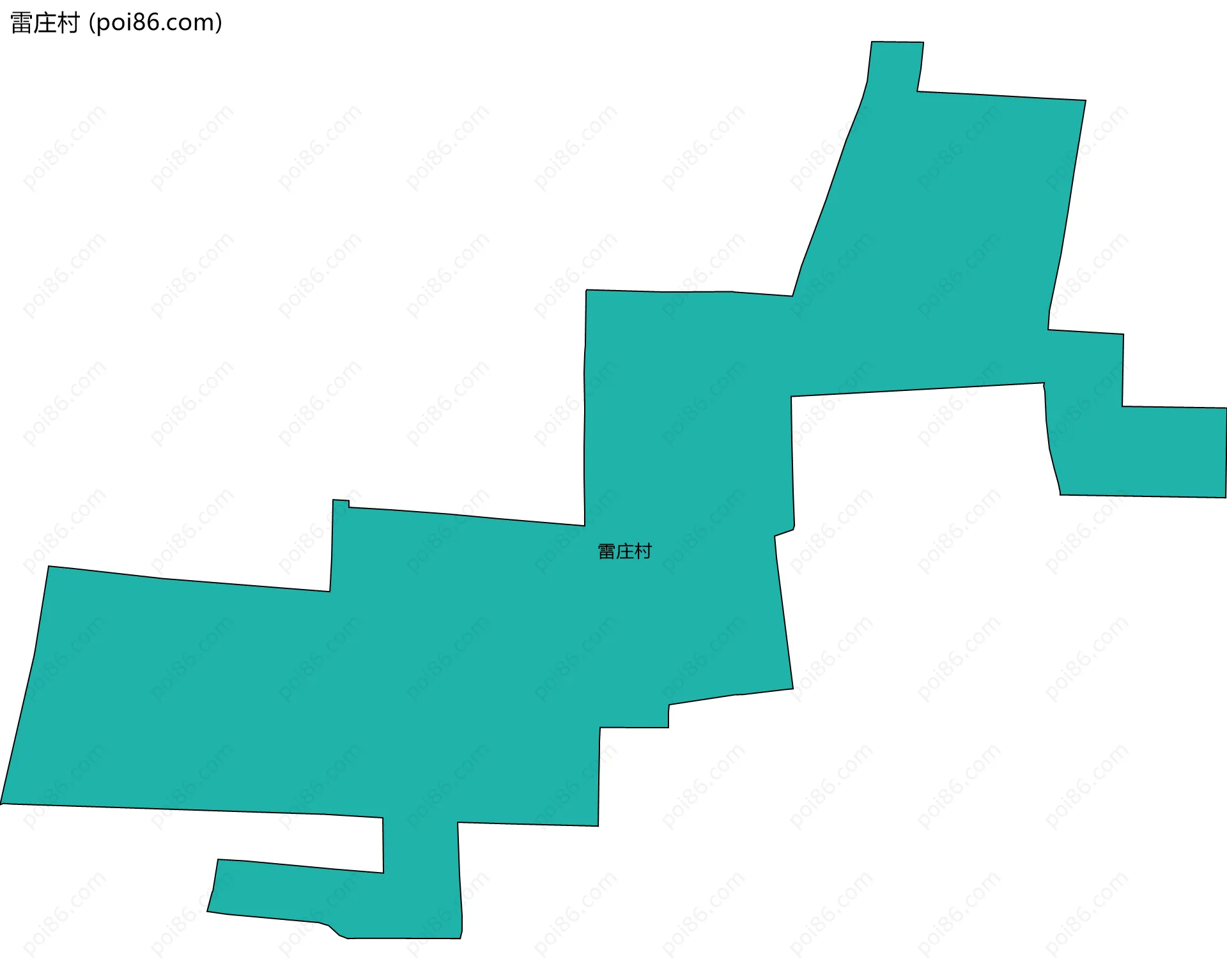 雷庄村边界地图