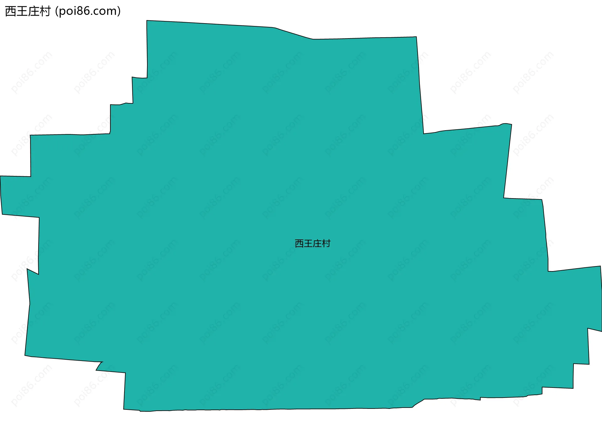 西王庄村边界地图