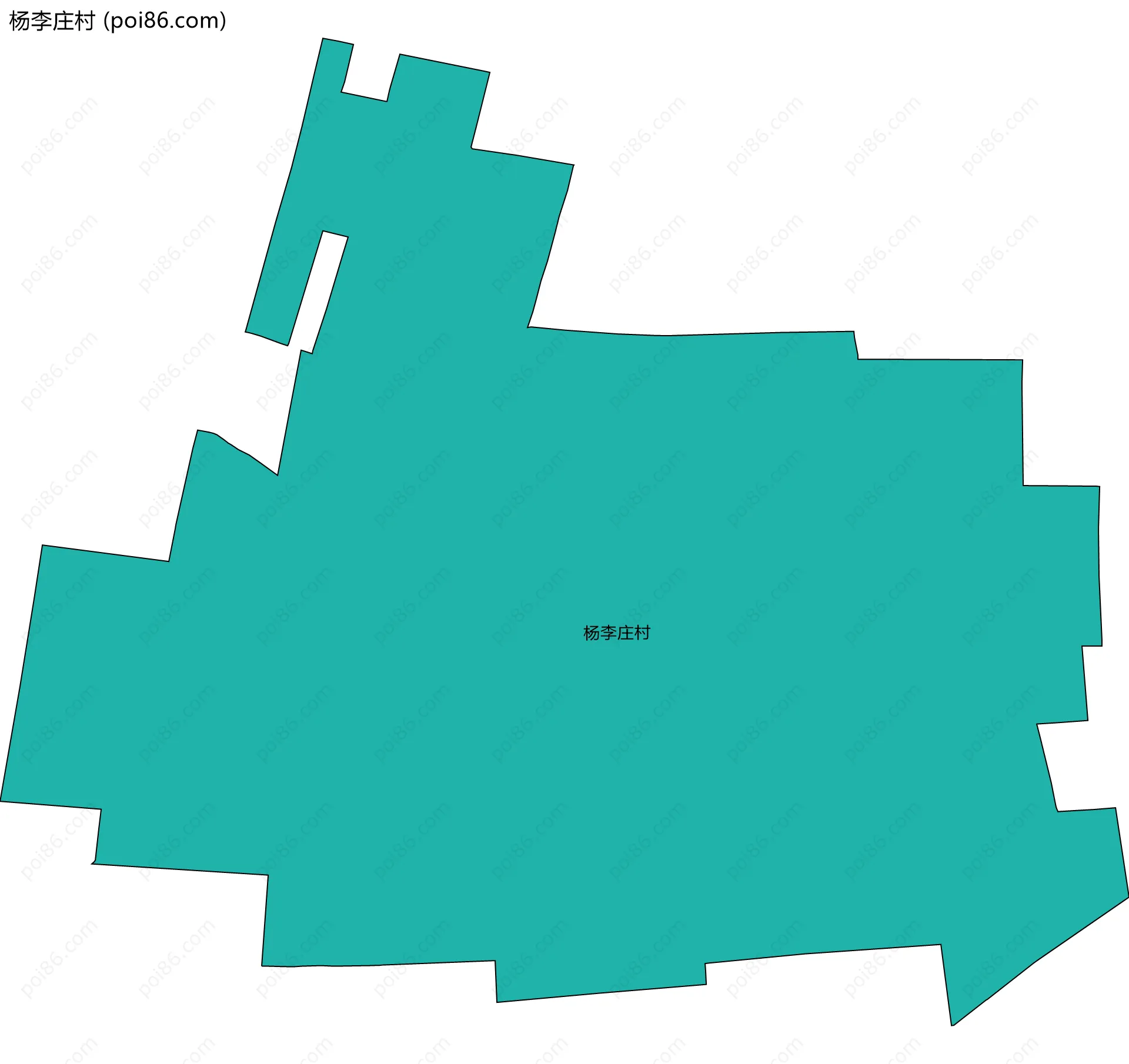 杨李庄村边界地图