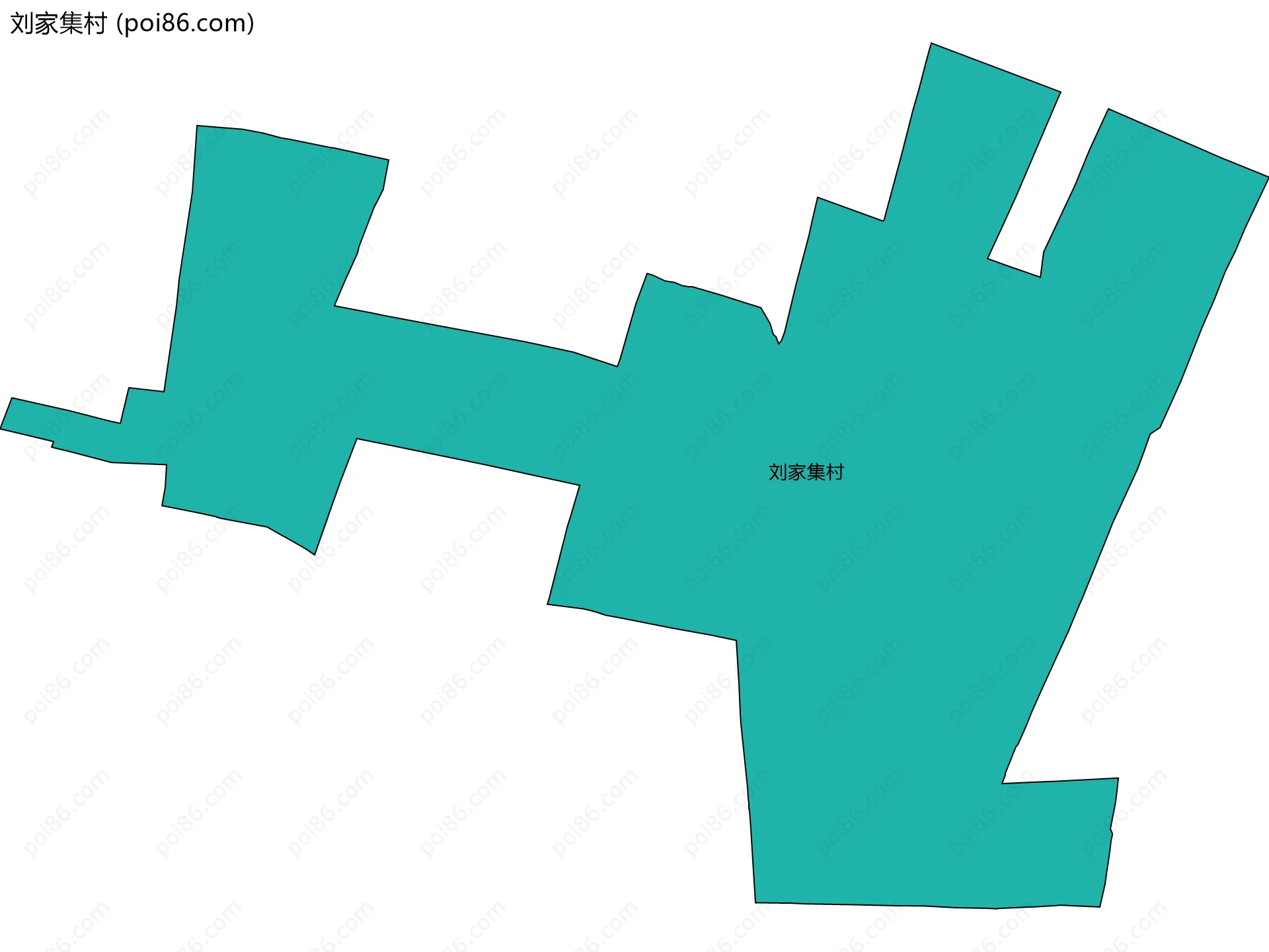 刘家集村边界地图
