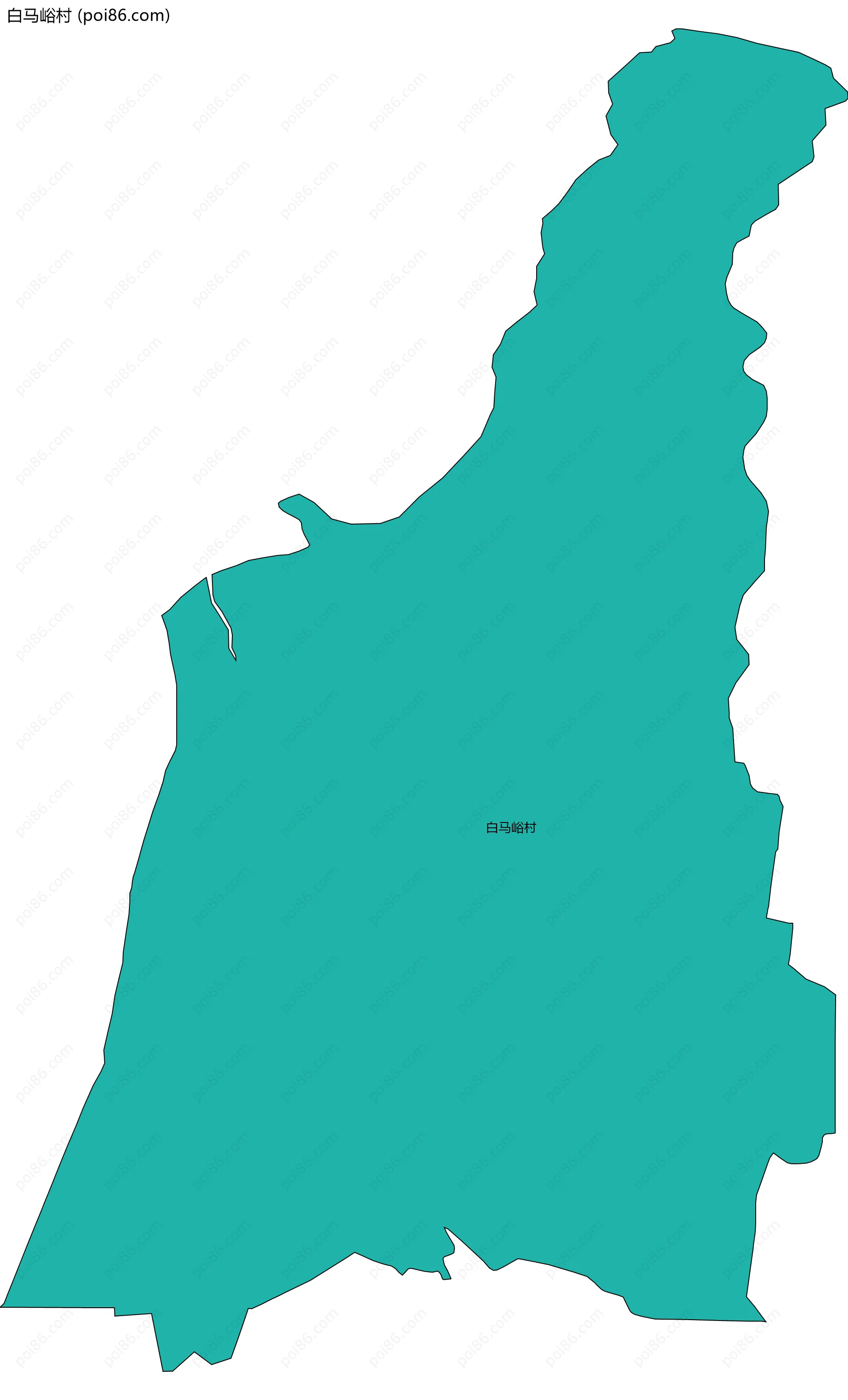 白马峪村边界地图