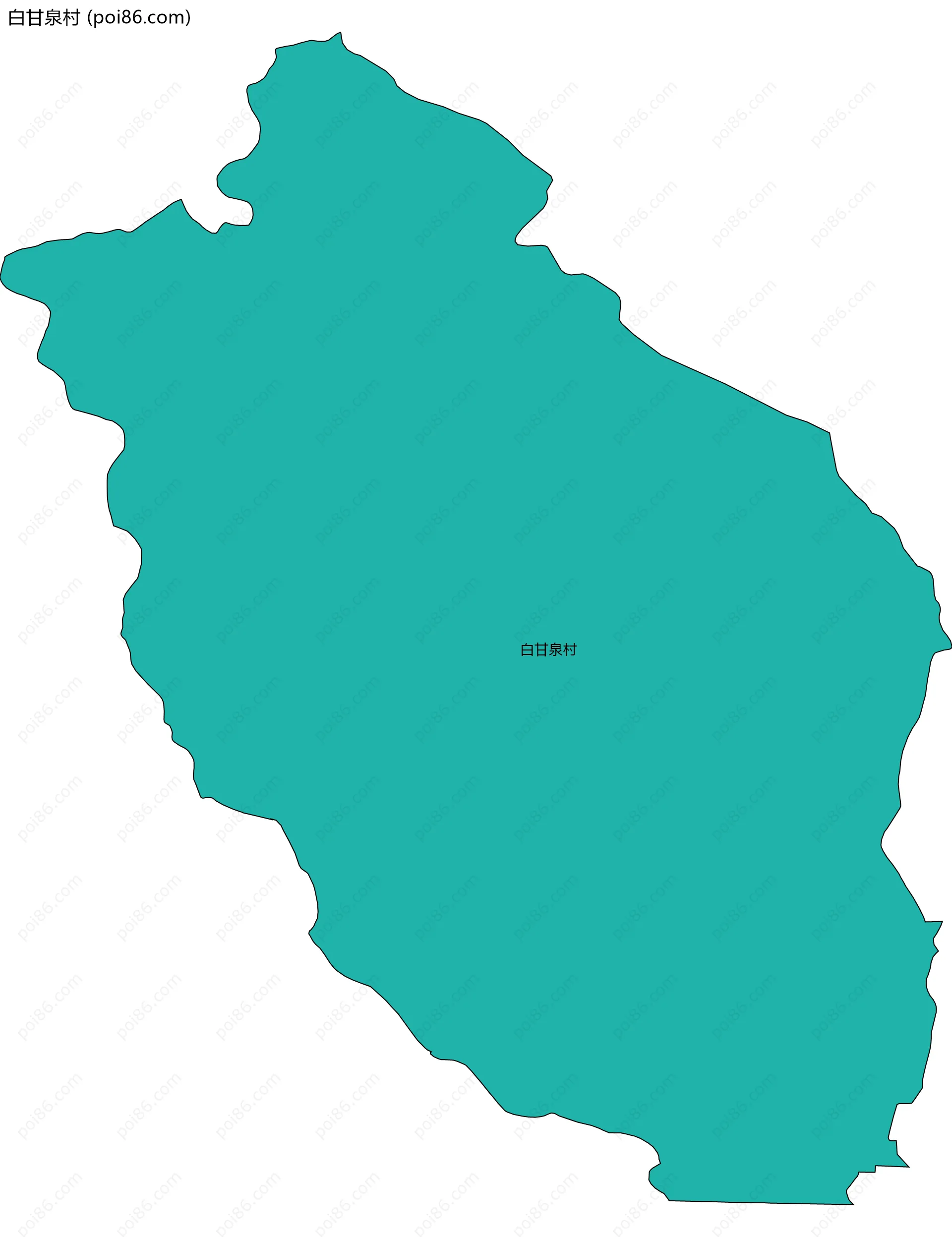白甘泉村边界地图