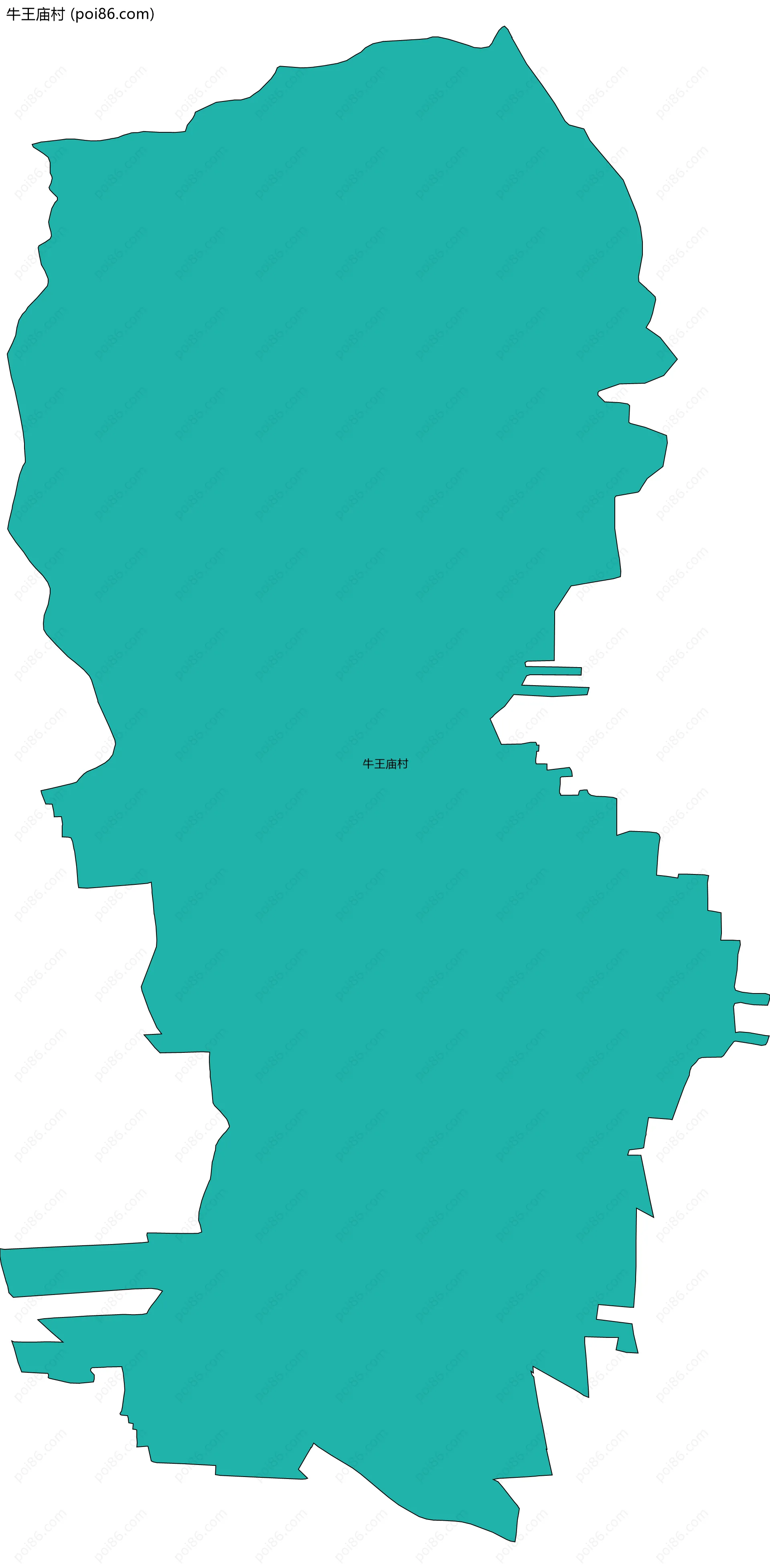 牛王庙村边界地图