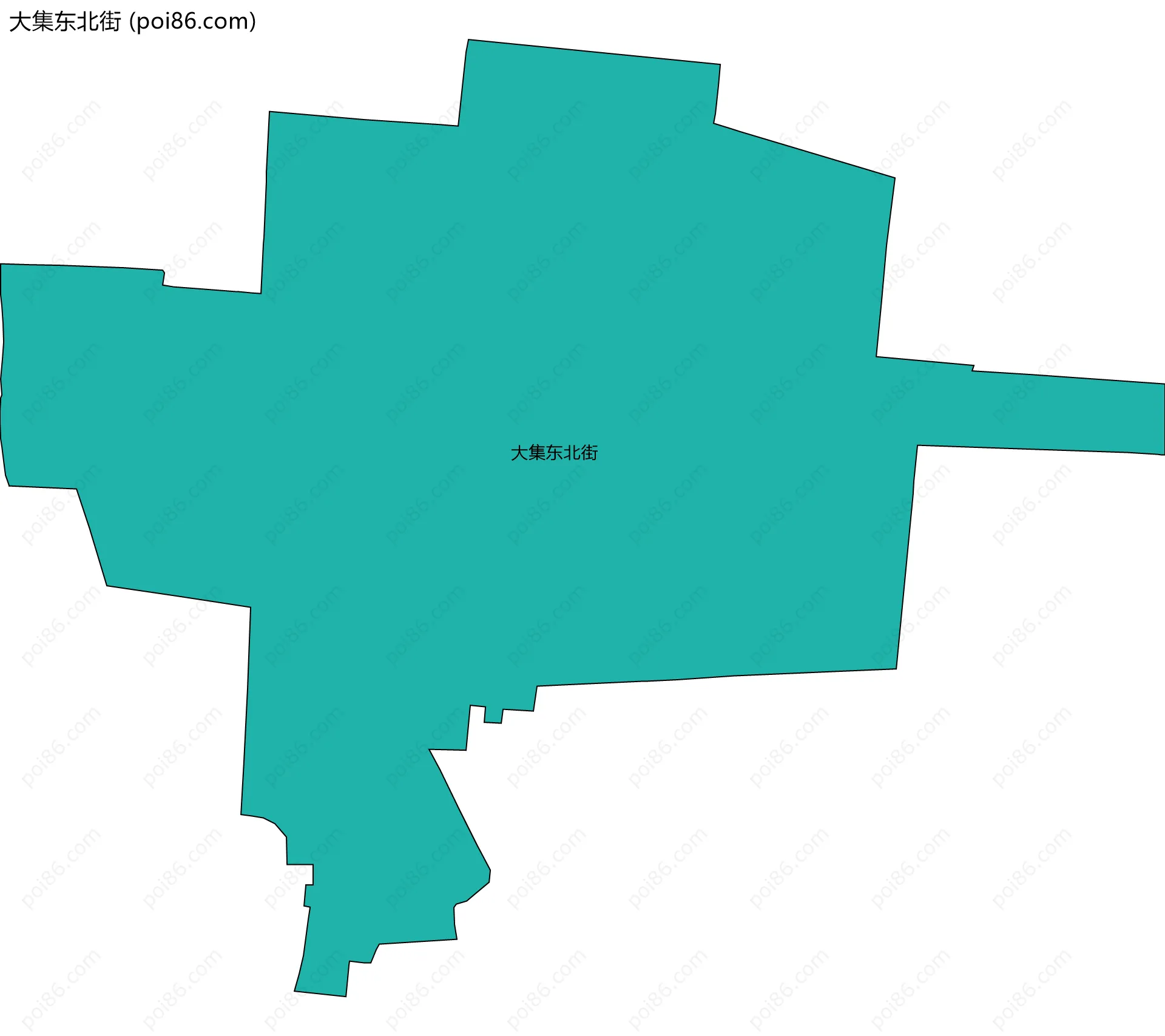 大集东北街边界地图