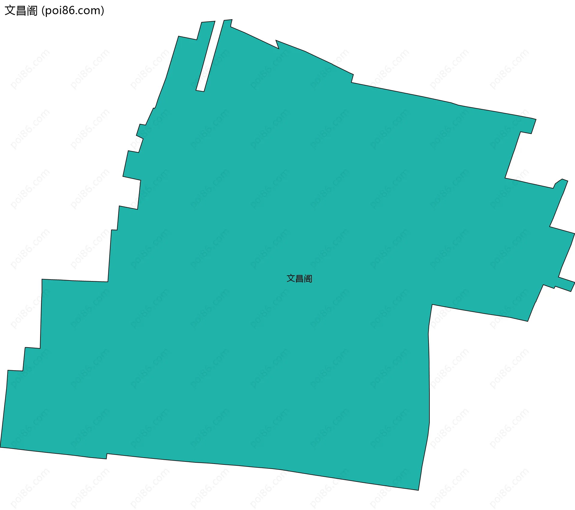 文昌阁边界地图