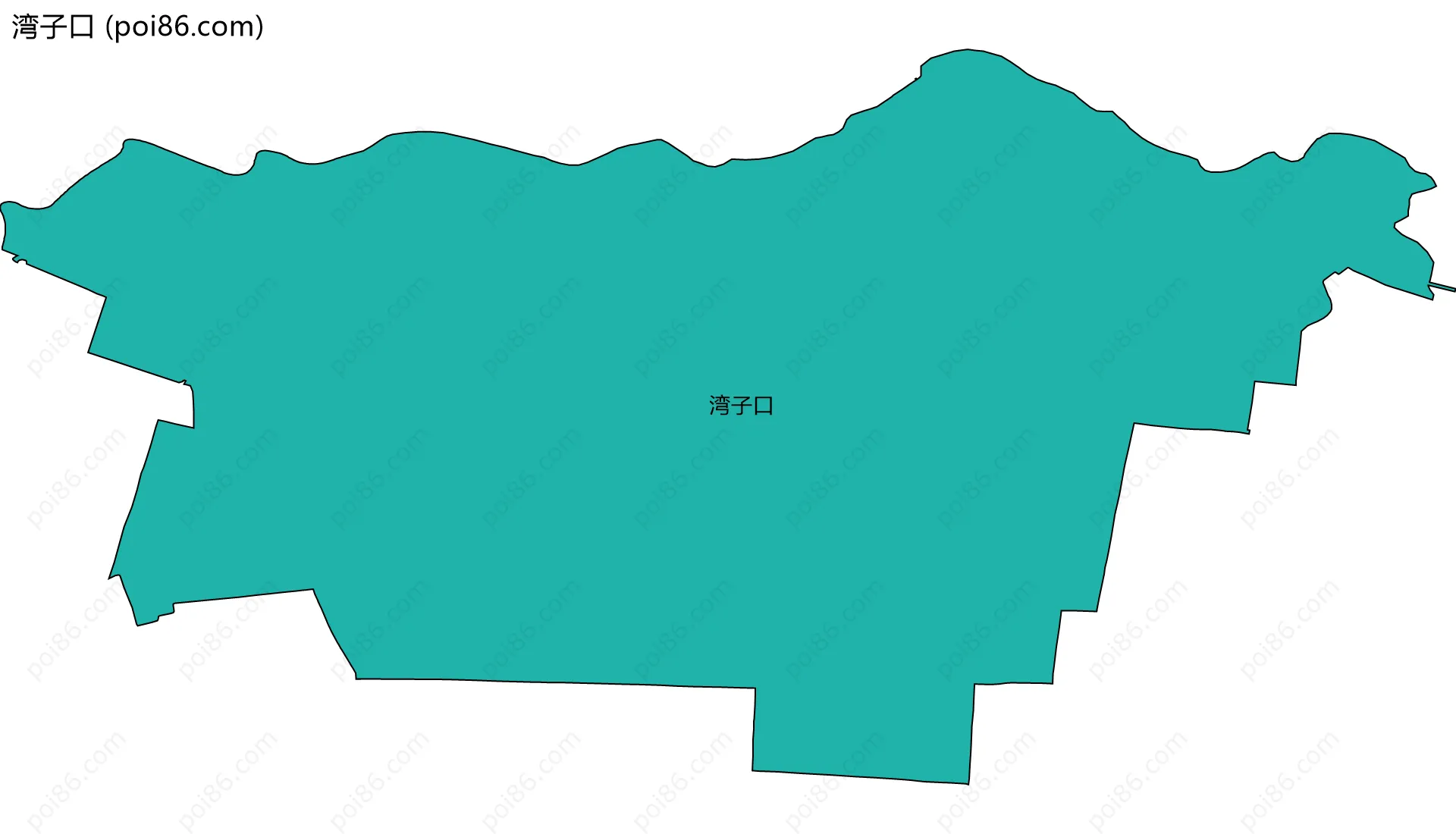 湾子口边界地图