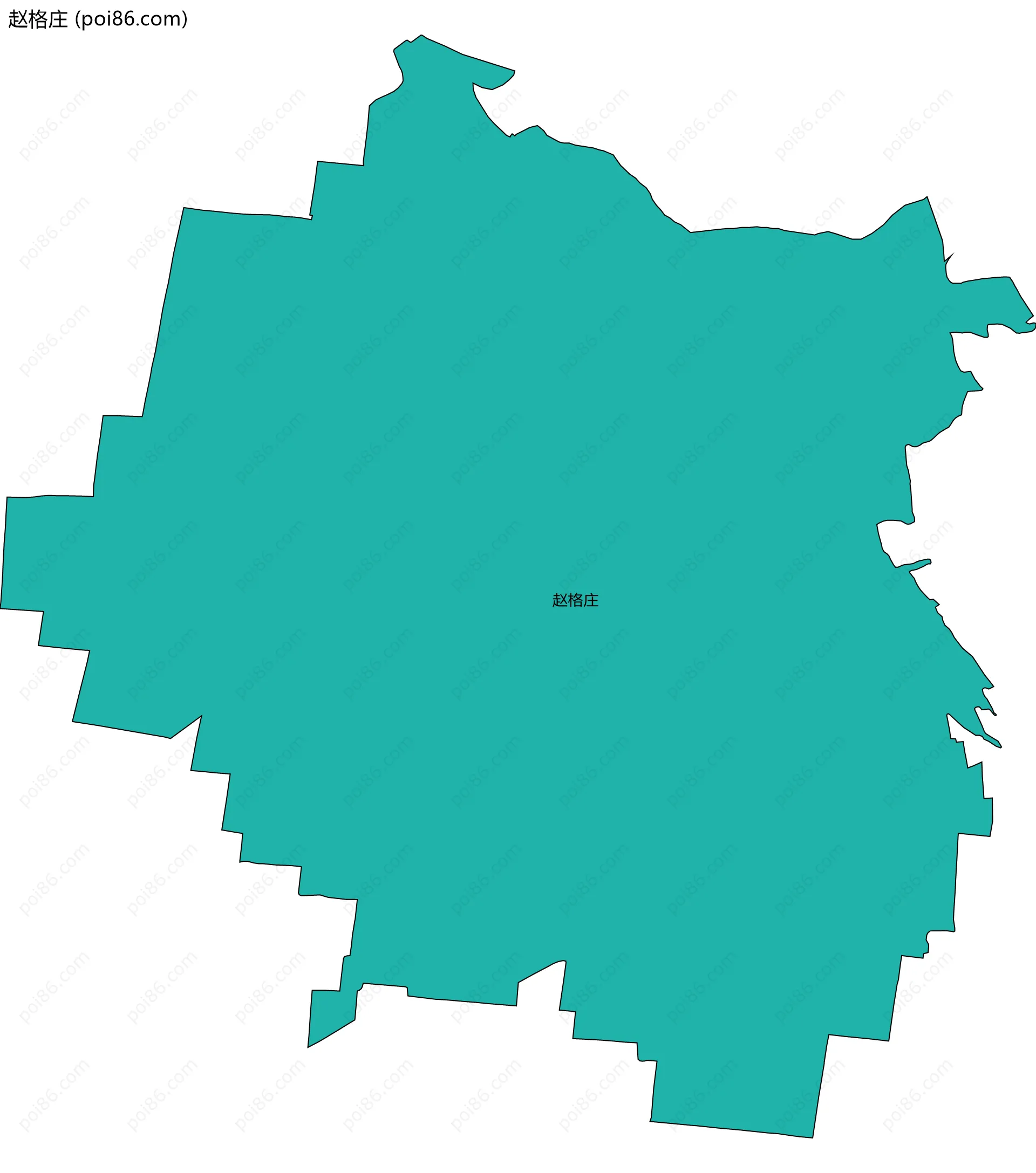 赵格庄边界地图