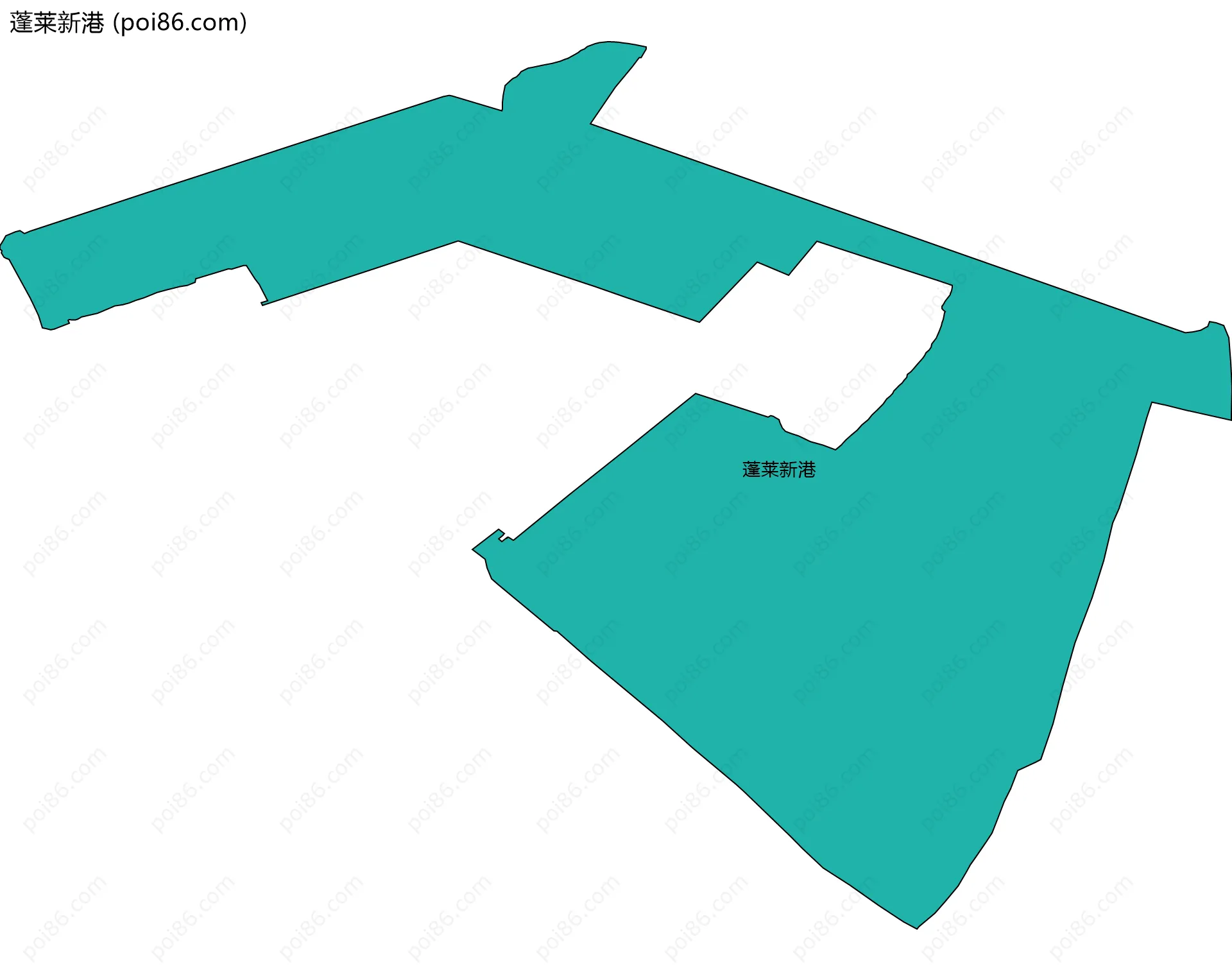 蓬莱新港边界地图