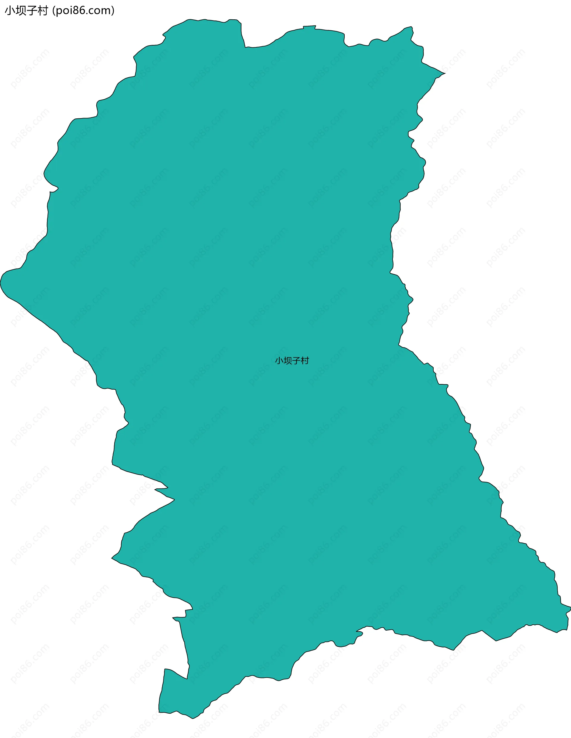小坝子村边界地图