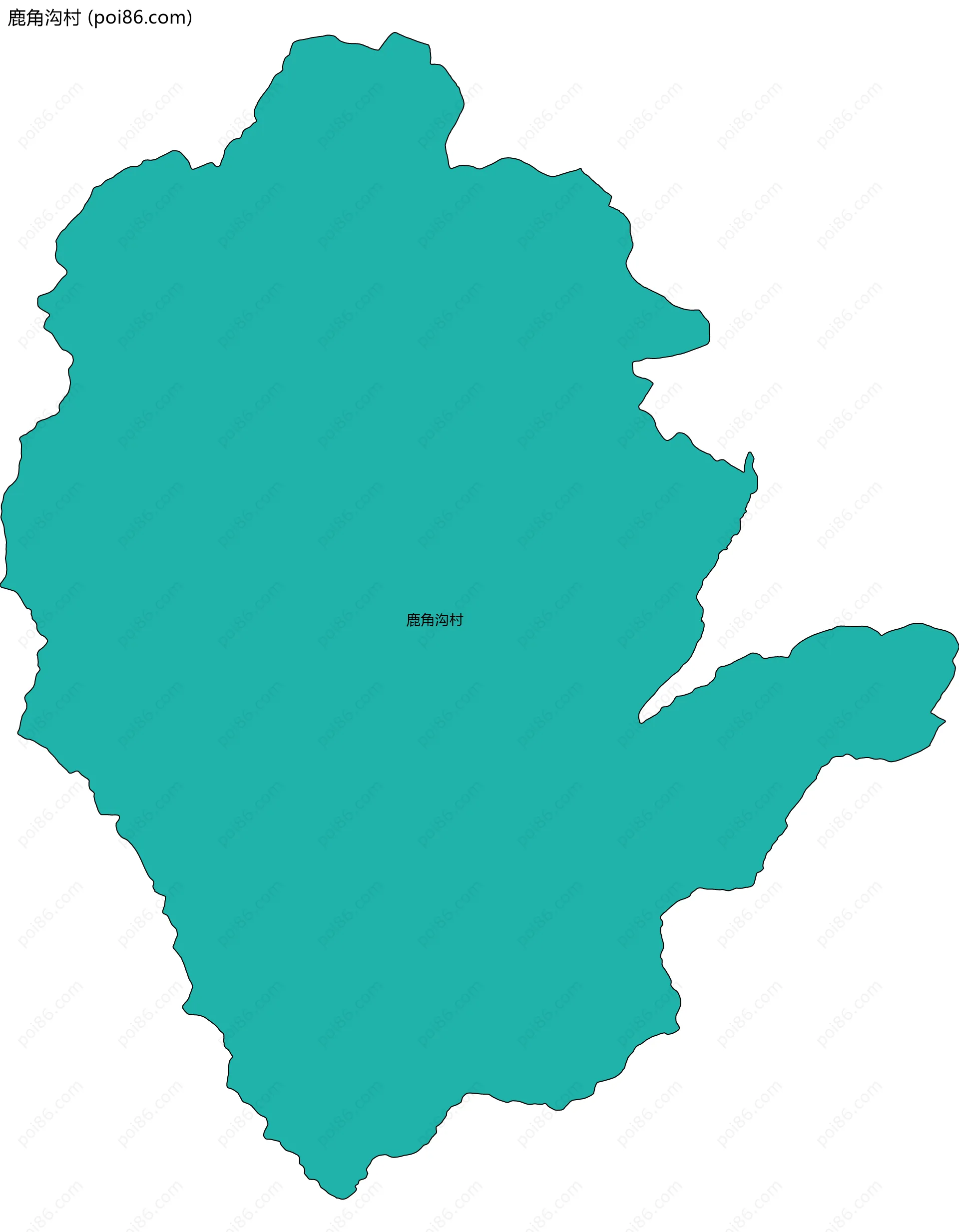 鹿角沟村边界地图
