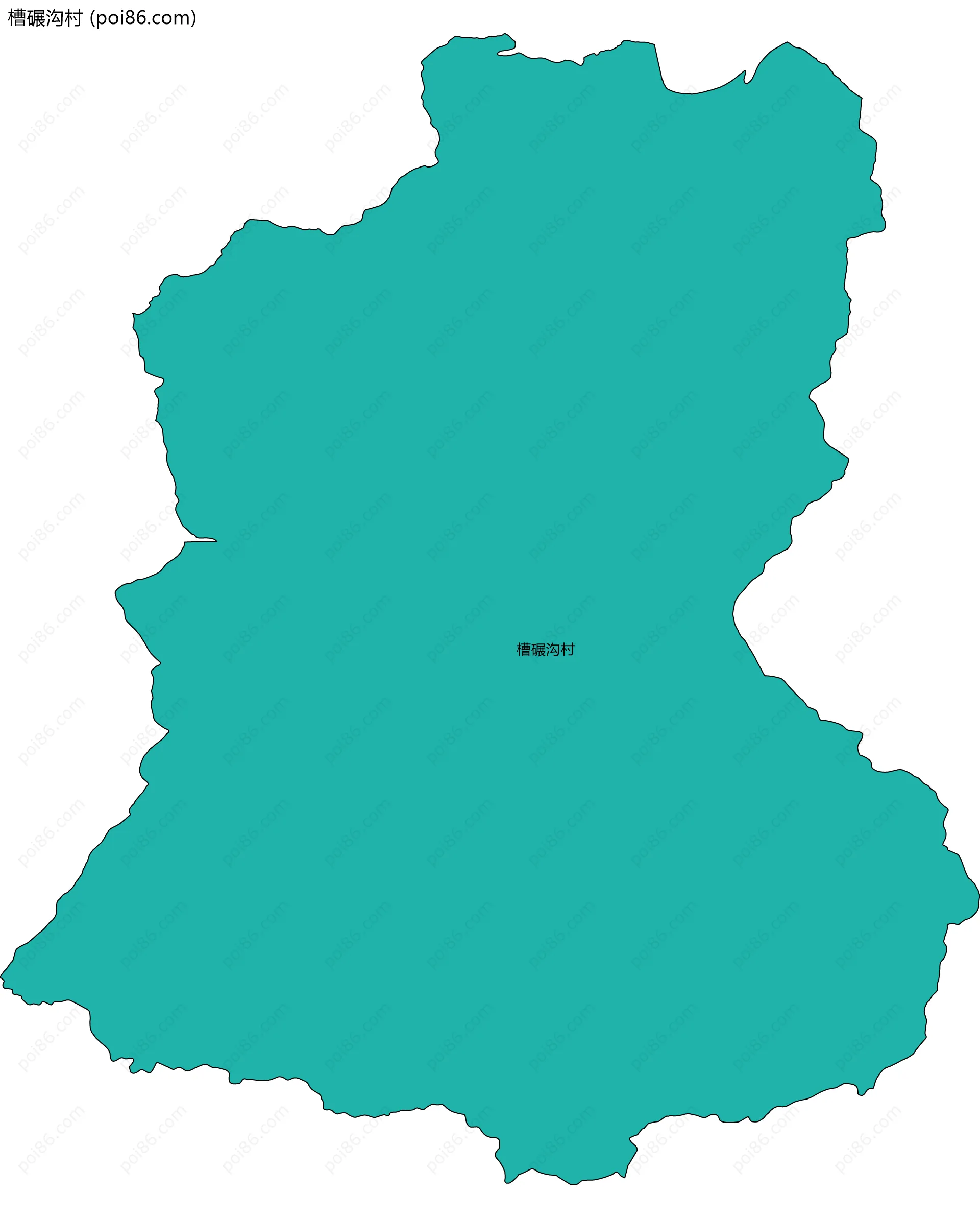 槽碾沟村边界地图