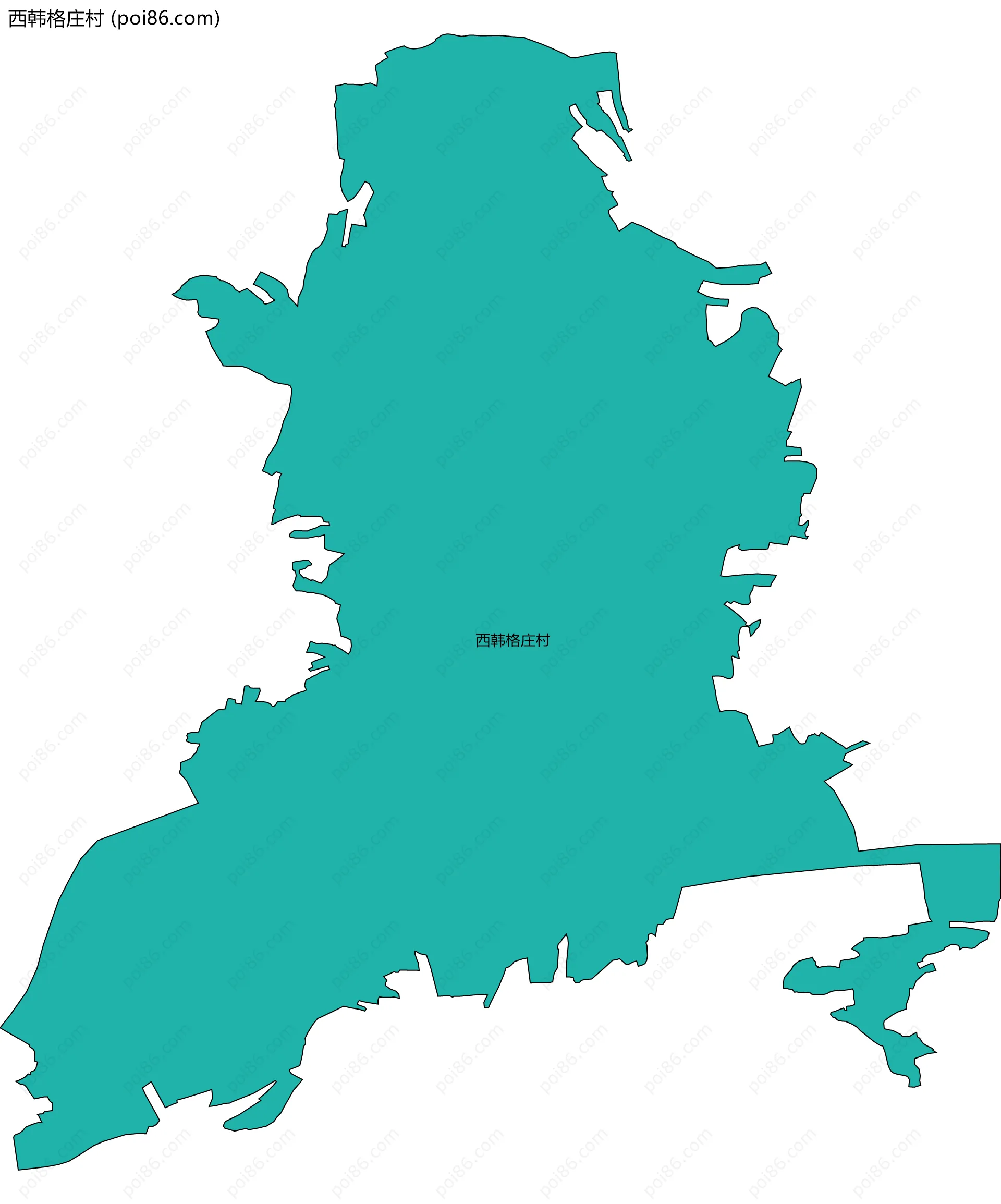 西韩格庄村边界地图