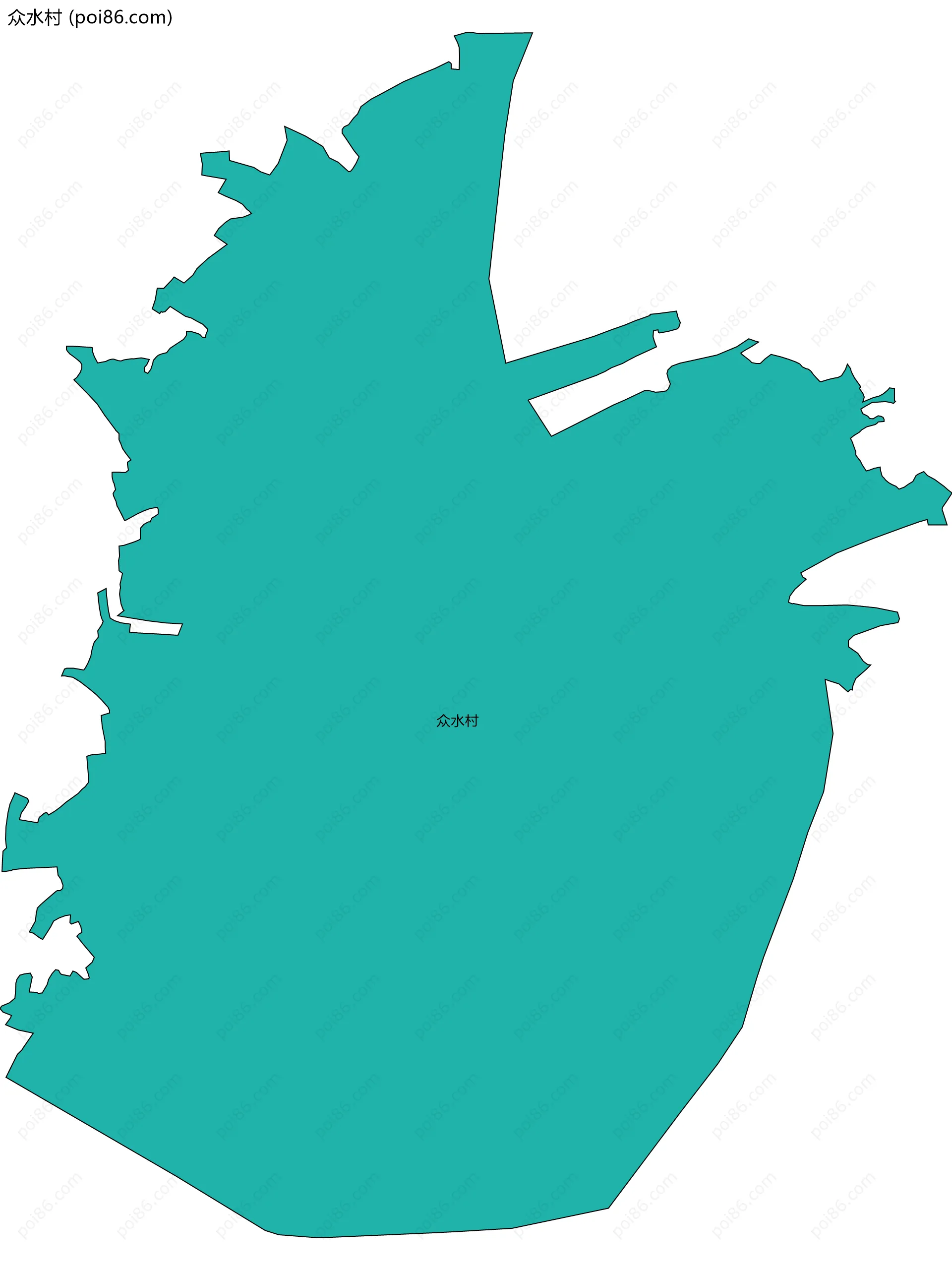 众水村边界地图