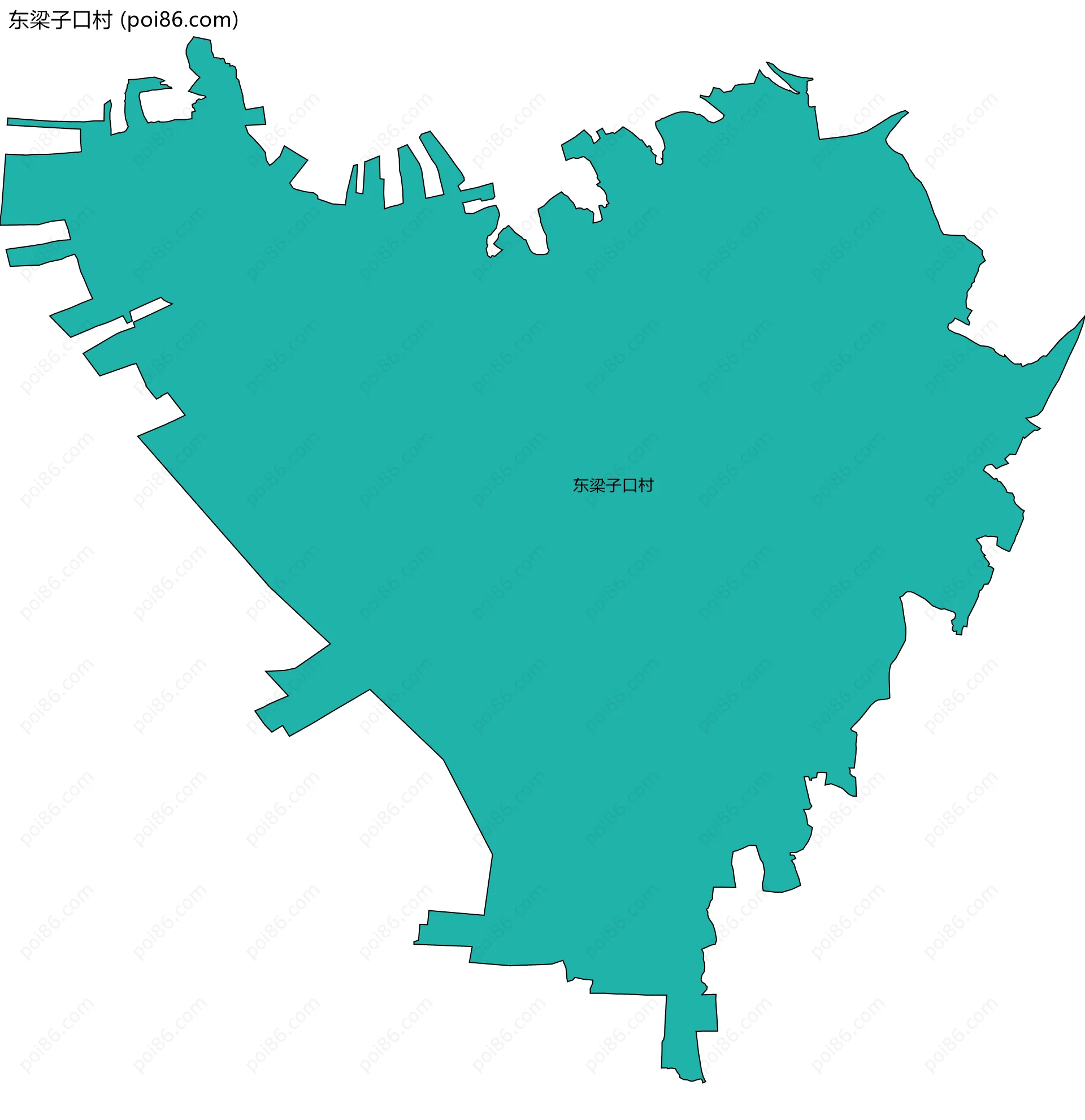东梁子口村边界地图