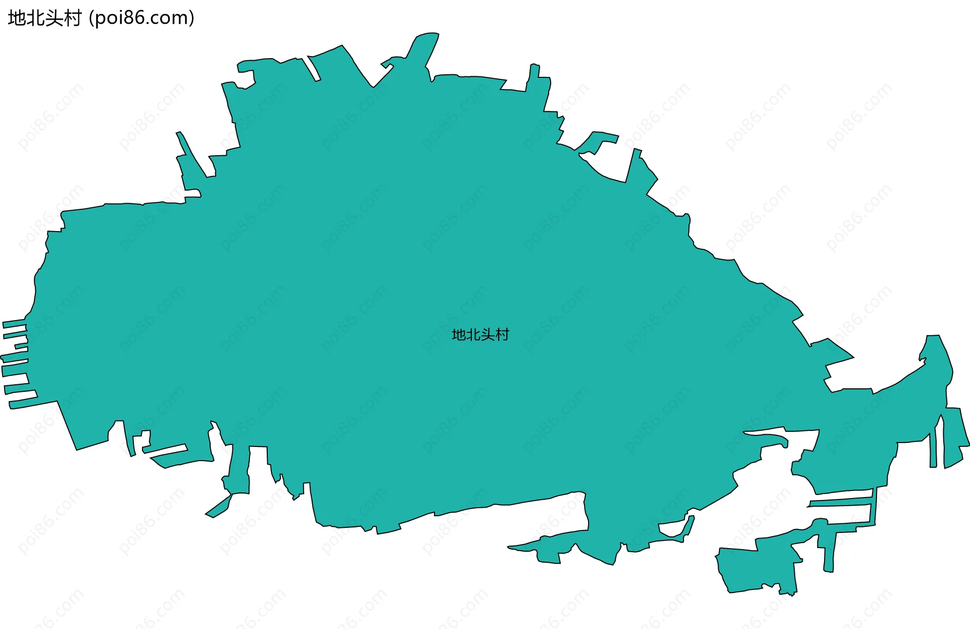 地北头村边界地图