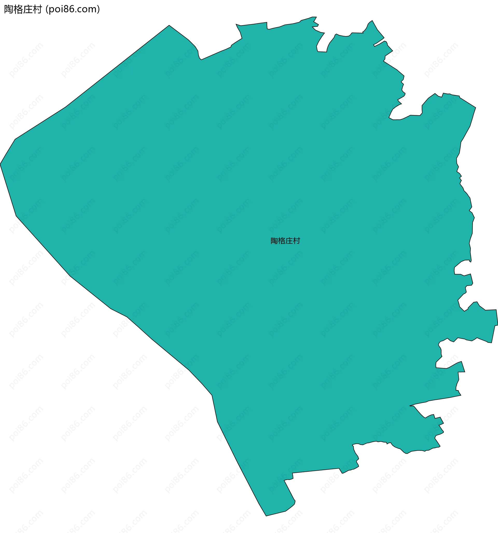 陶格庄村边界地图