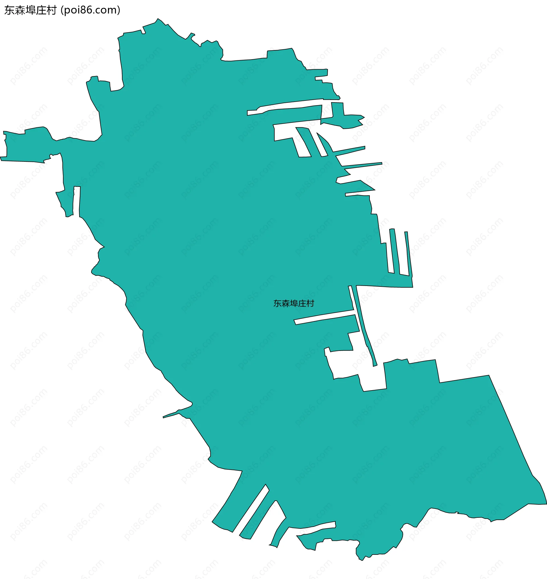 东森埠庄村边界地图