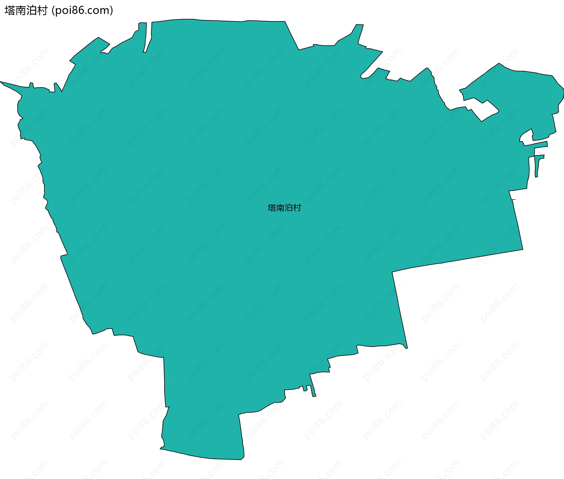 塔南泊村边界地图