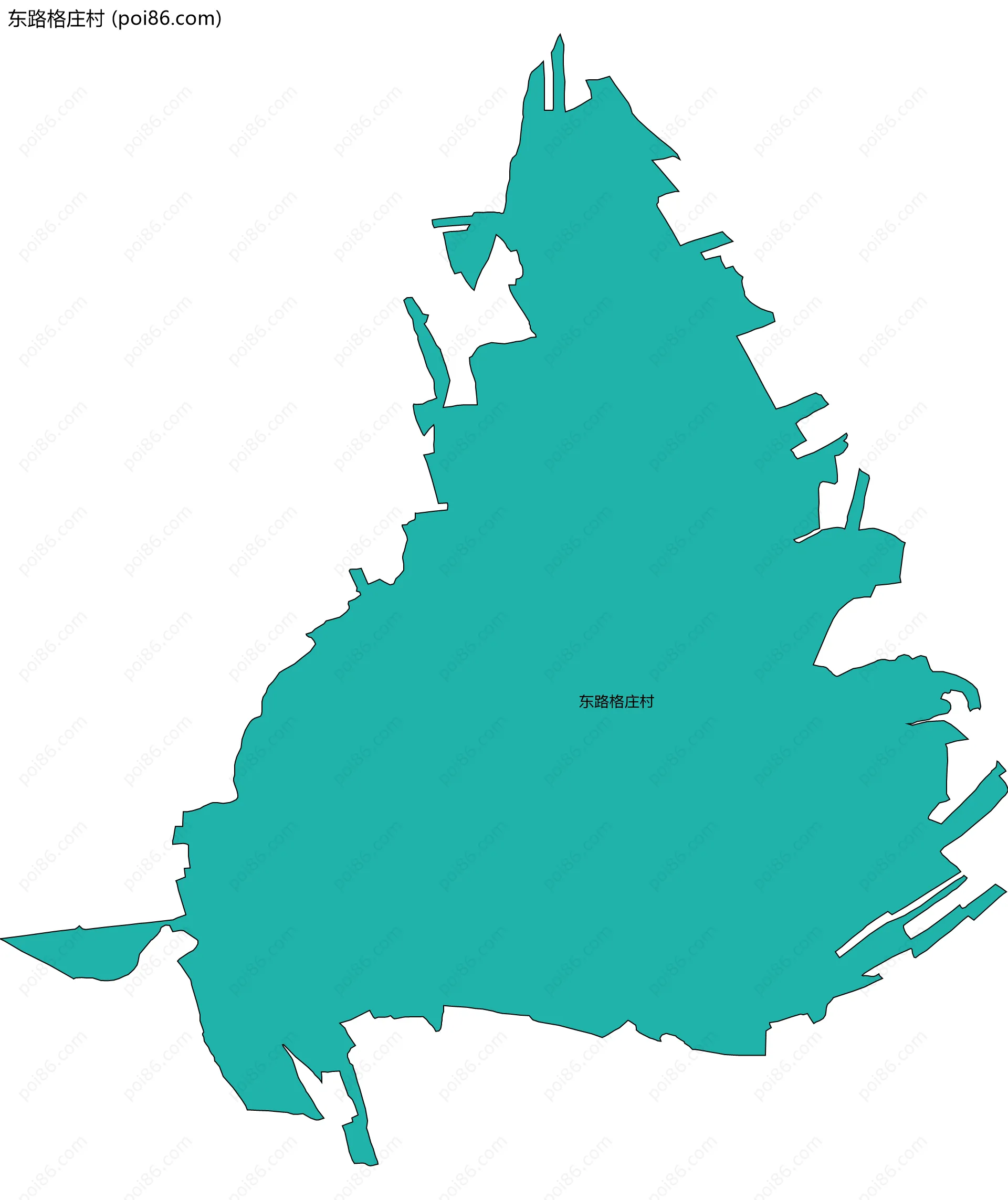 东路格庄村边界地图