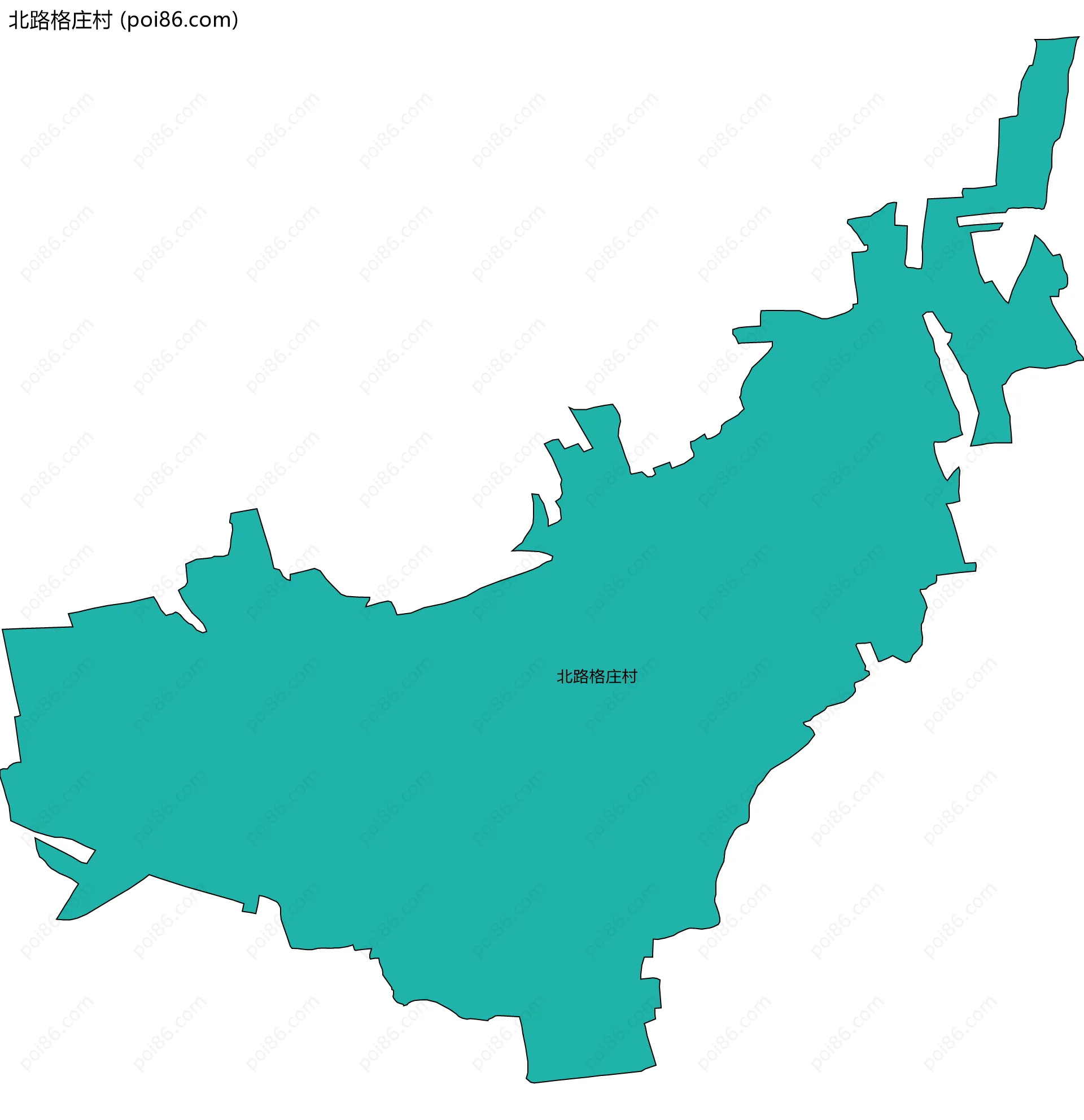 北路格庄村边界地图