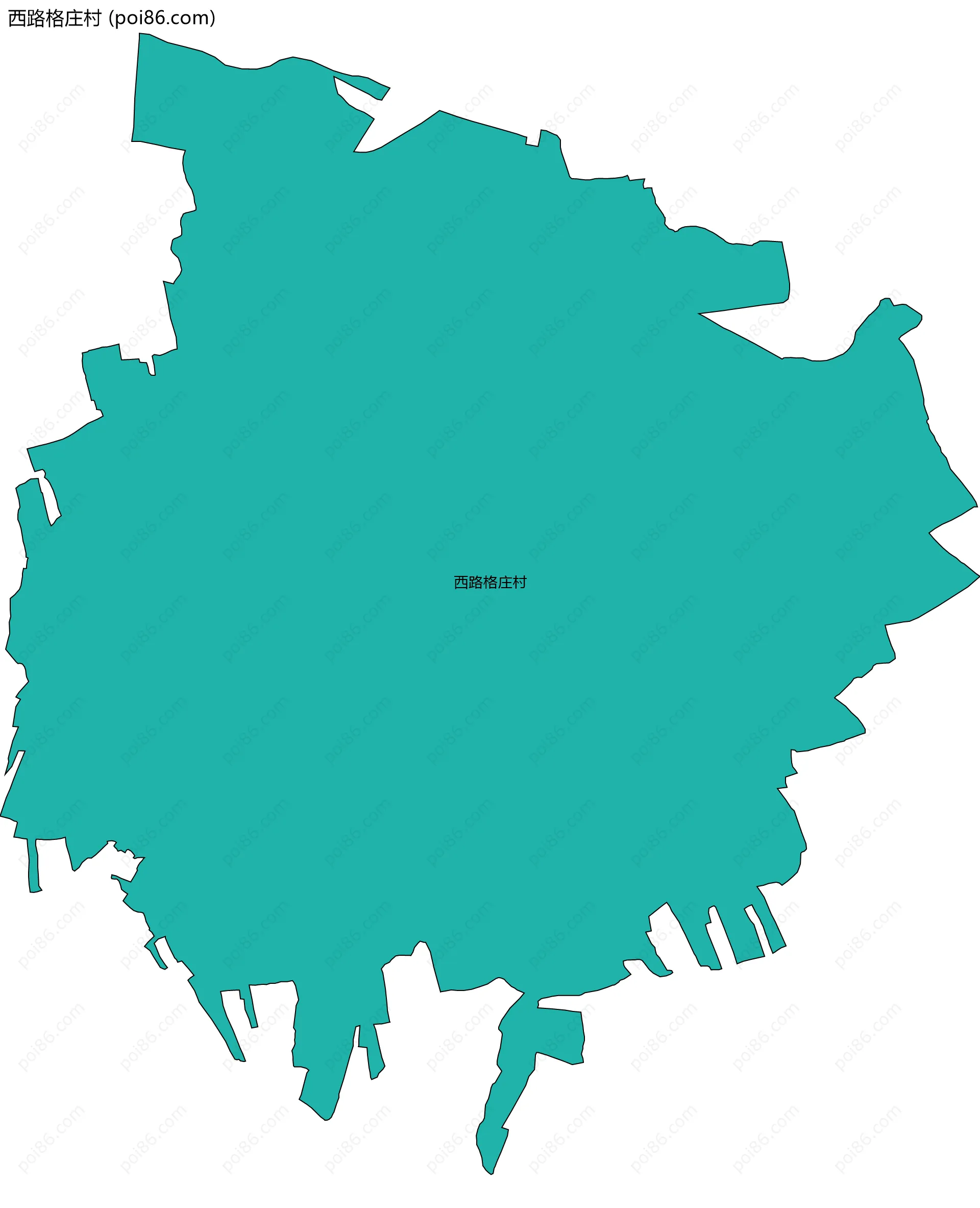 西路格庄村边界地图