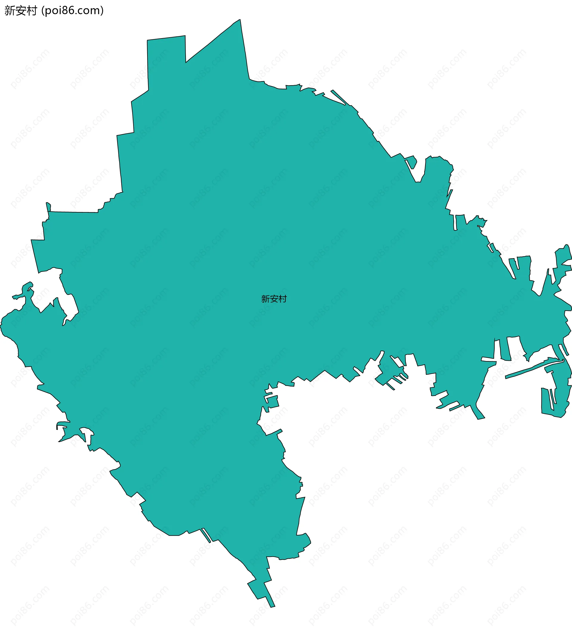 新安村边界地图