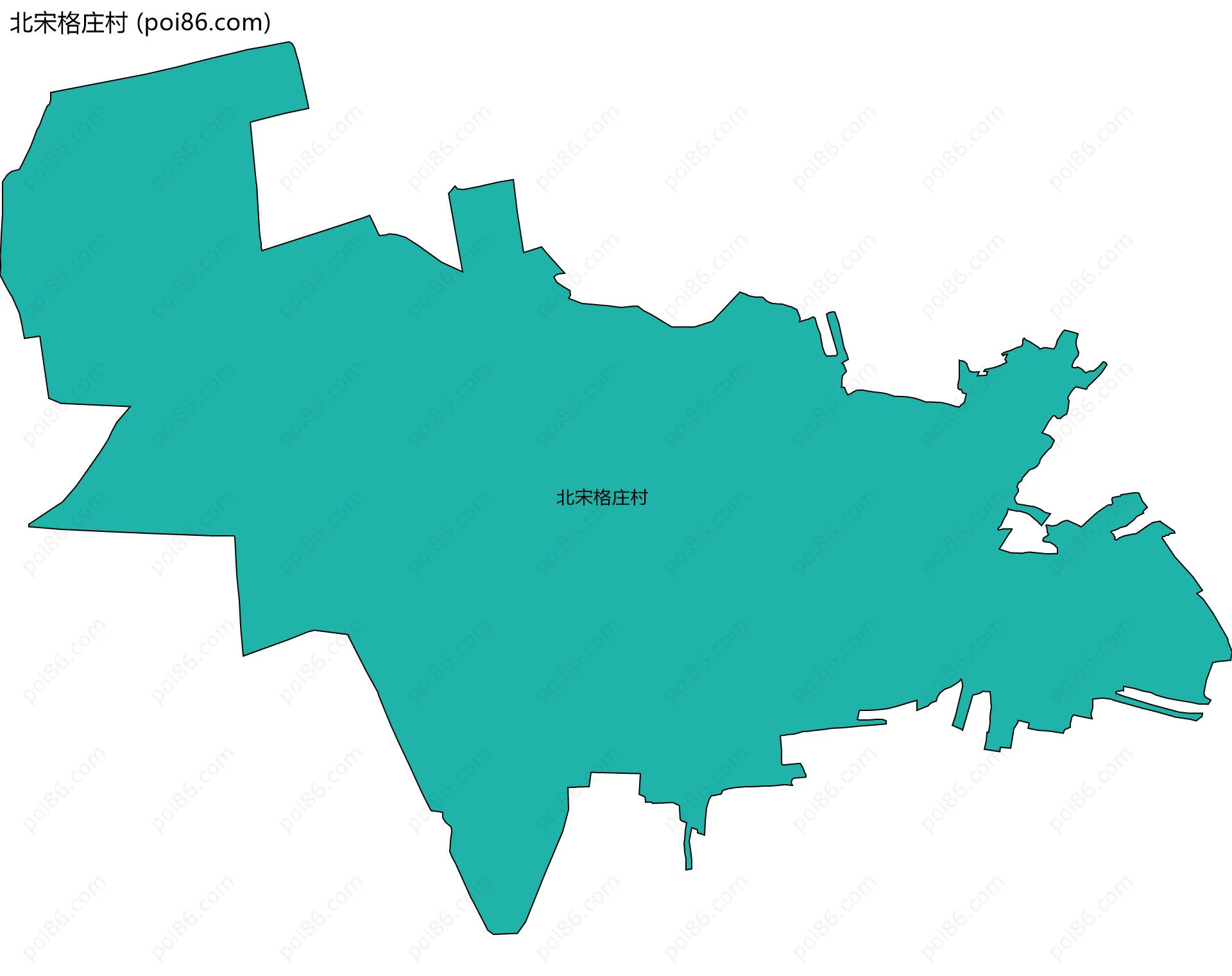 北宋格庄村边界地图